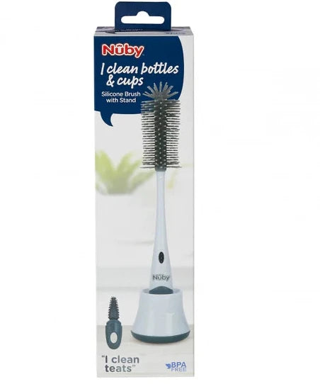 Nuby Silicone Bottle Brush With Stand.