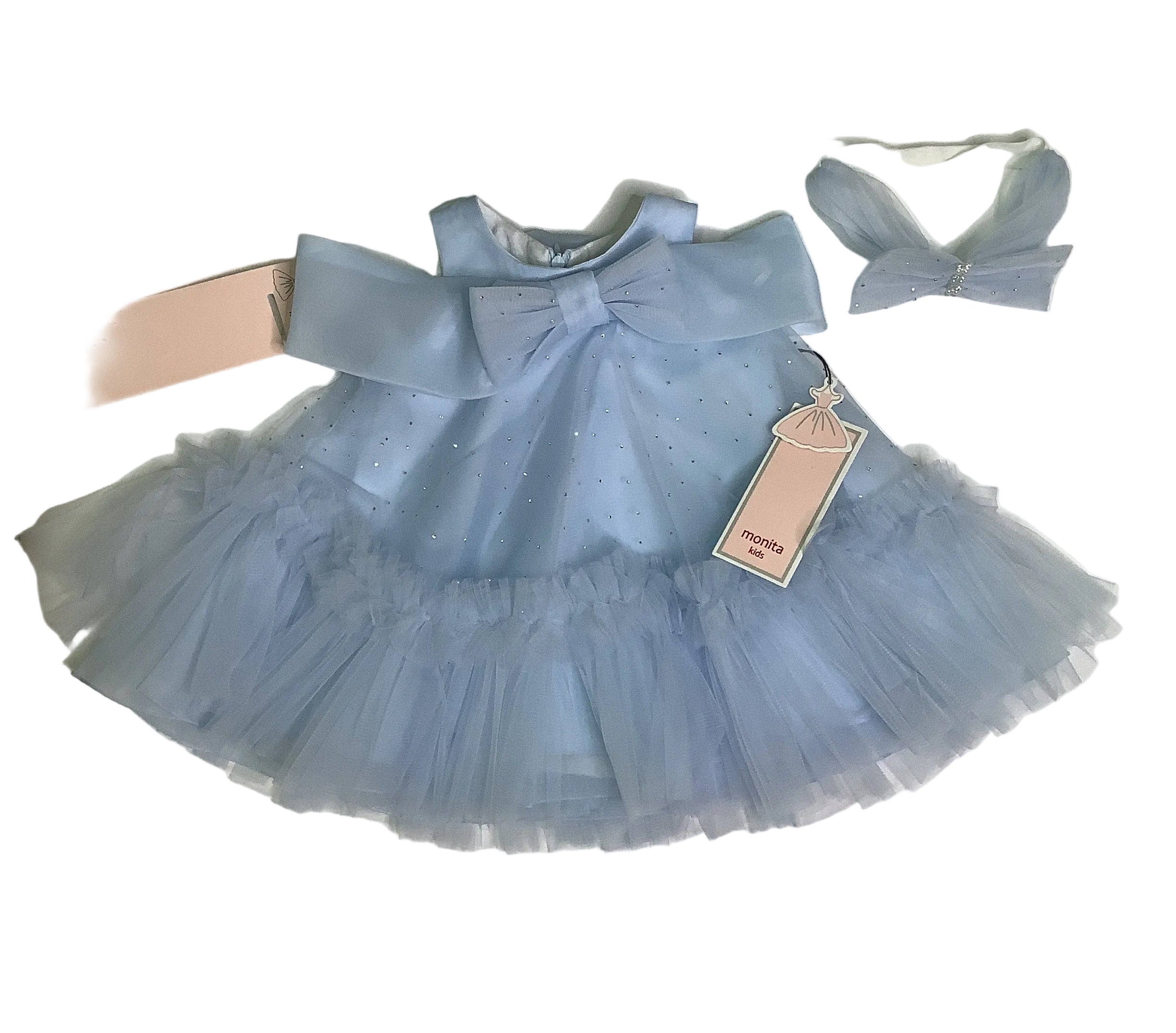 Monita Kids Girls Ball Gown With Head Band