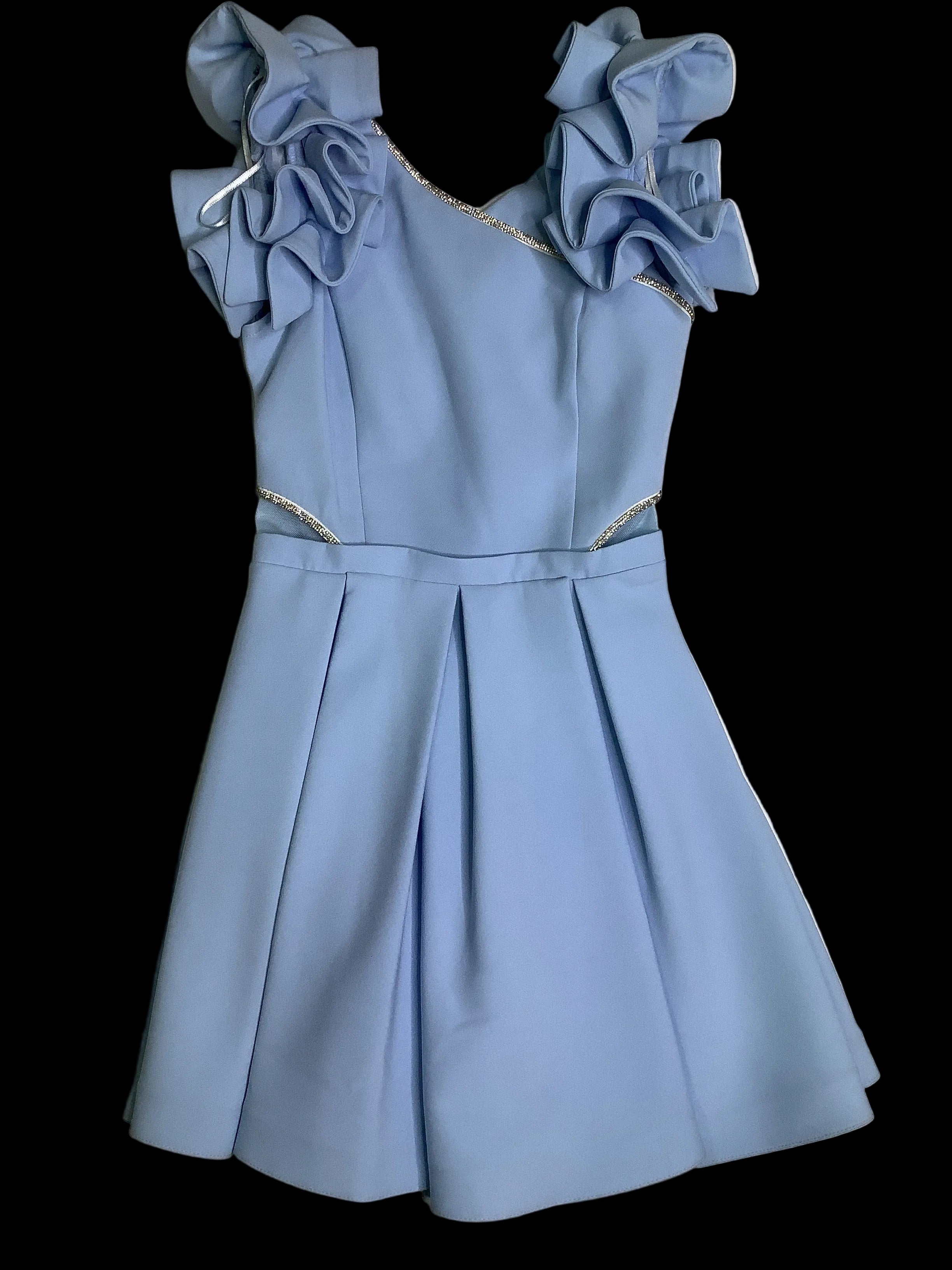 Miss Helina Sky Blue Girls’ Ball Gown Dress (Single Piece)