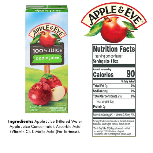 Apple & Eve 100% Juice 200ml(Roll 12pcs)