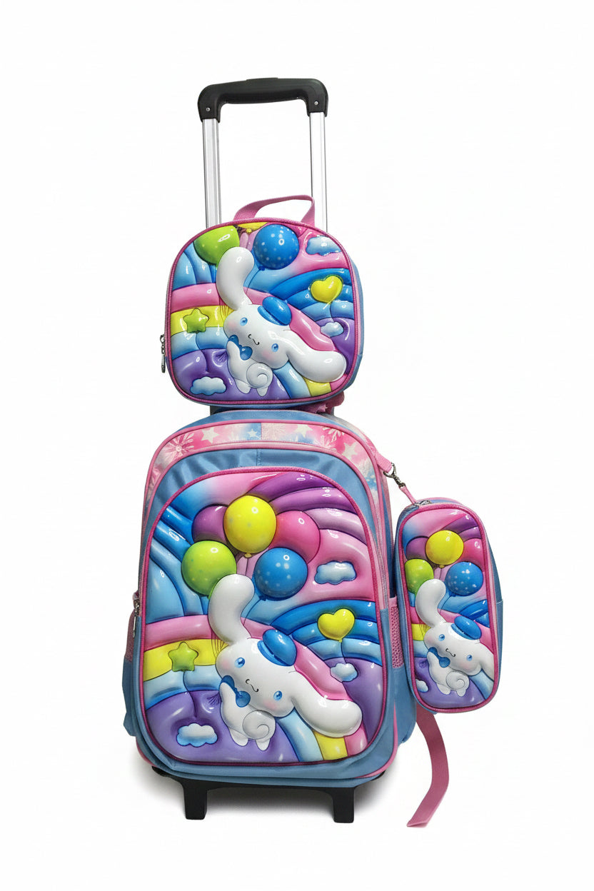 Favorite Character Back to School Trolley Bag With Lunch & Pencils Bag