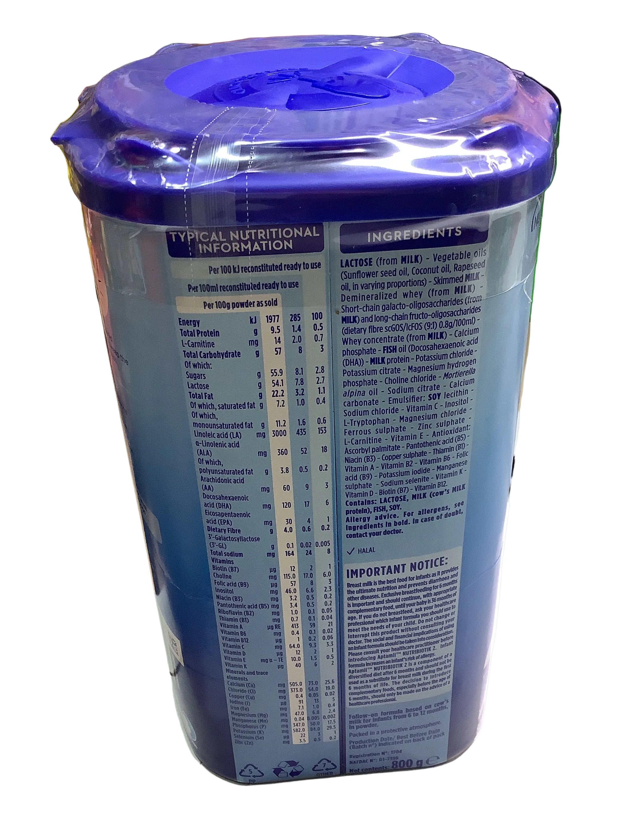 Aptamil Follow On Formula 6-12 Months Stage 2 (800g)