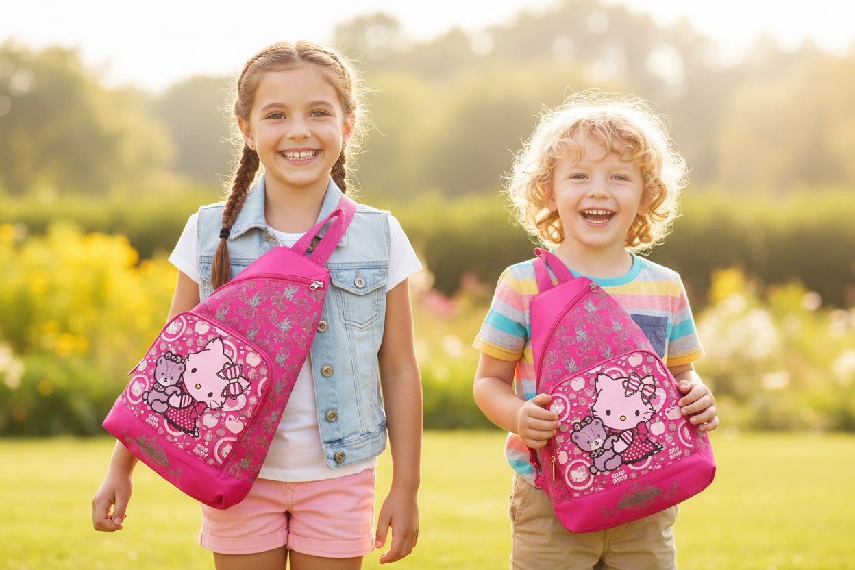 Cute Kitty Girls Backpack.