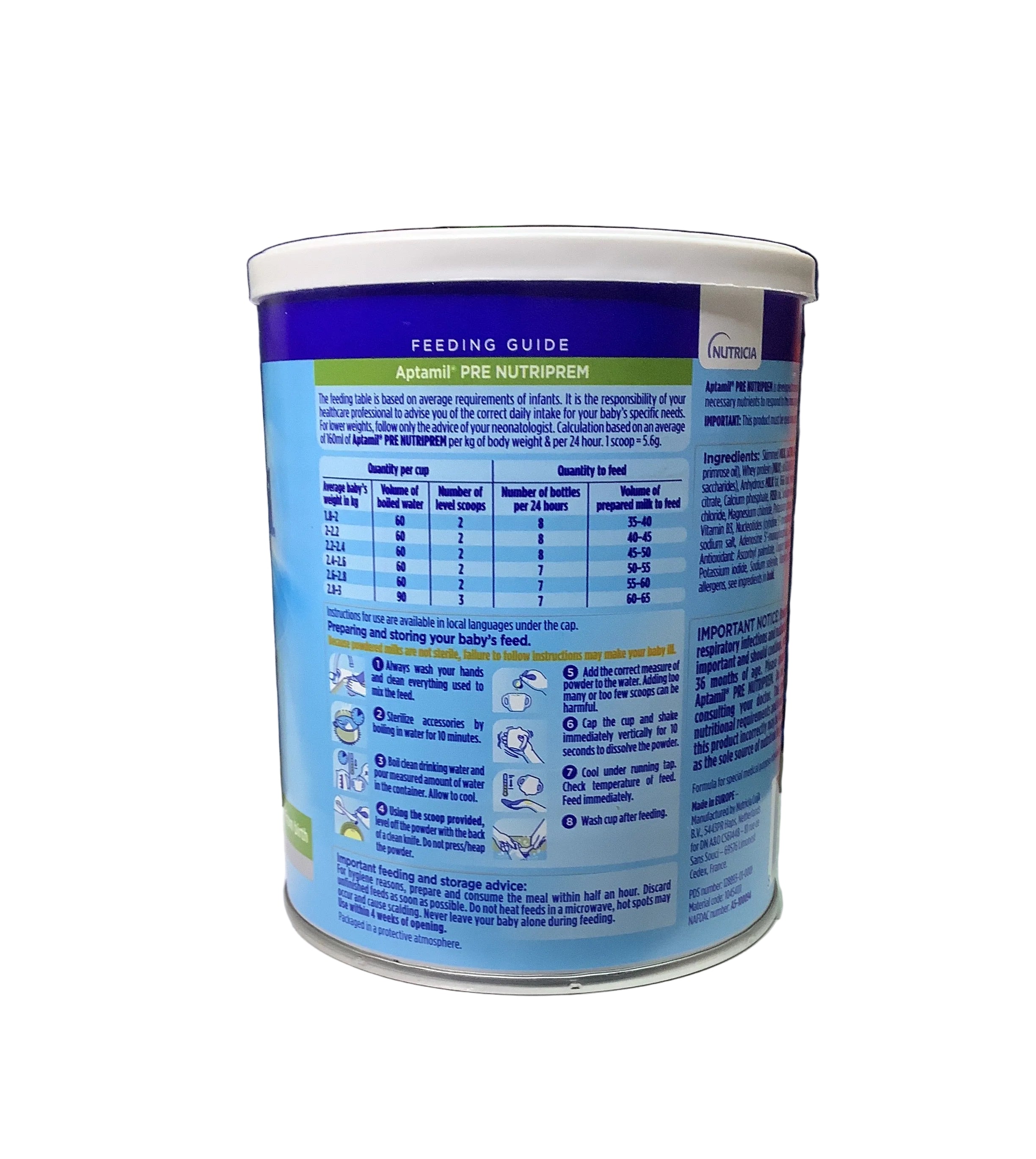 Aptamil Pre Nutriprem Preterm Infant Formula 400g (From Birth)