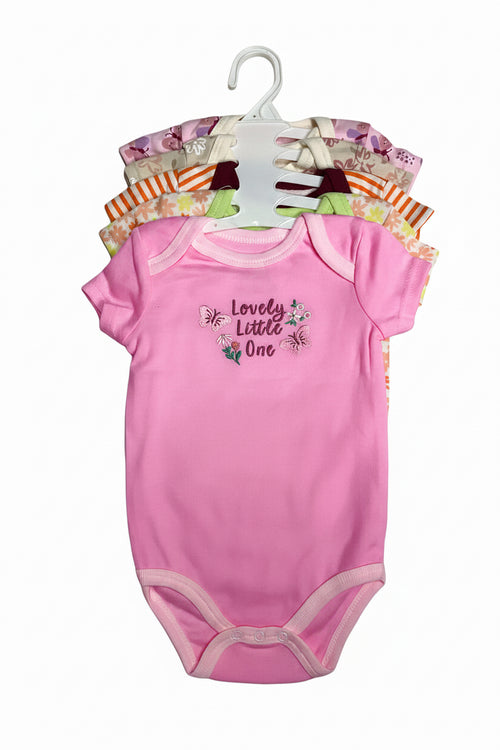 5in1 Colored Baby Body Suits 6-9m