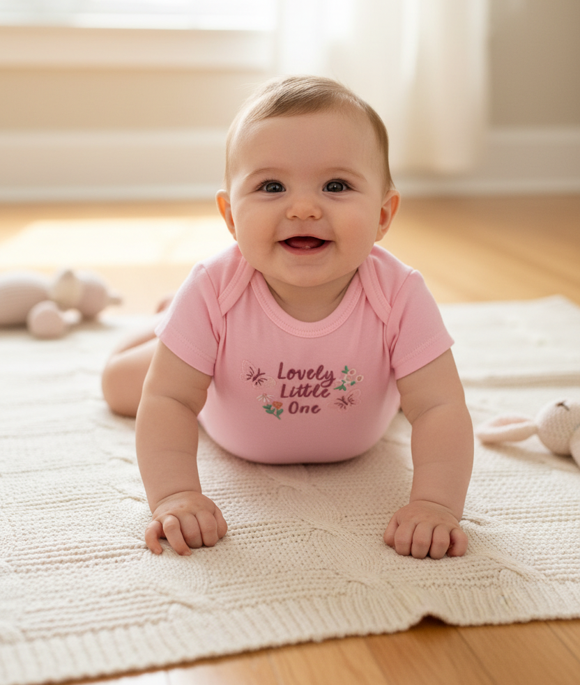 5in1 Colored Baby Body Suits 6-9m