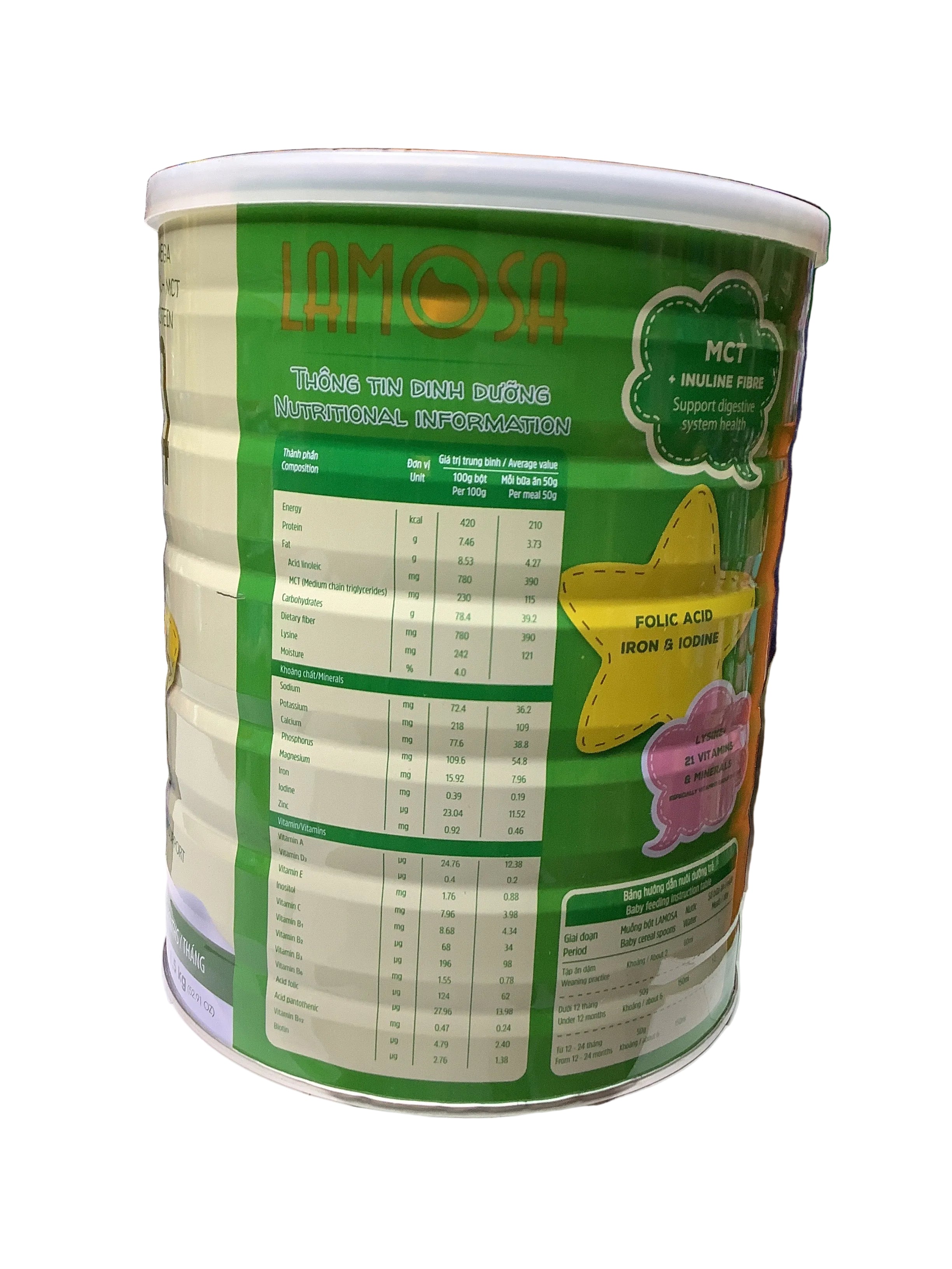 Lamosa Nutri Gold Oat & Milk Baby Cereal With Milk 1.5kg (6-24 Months)