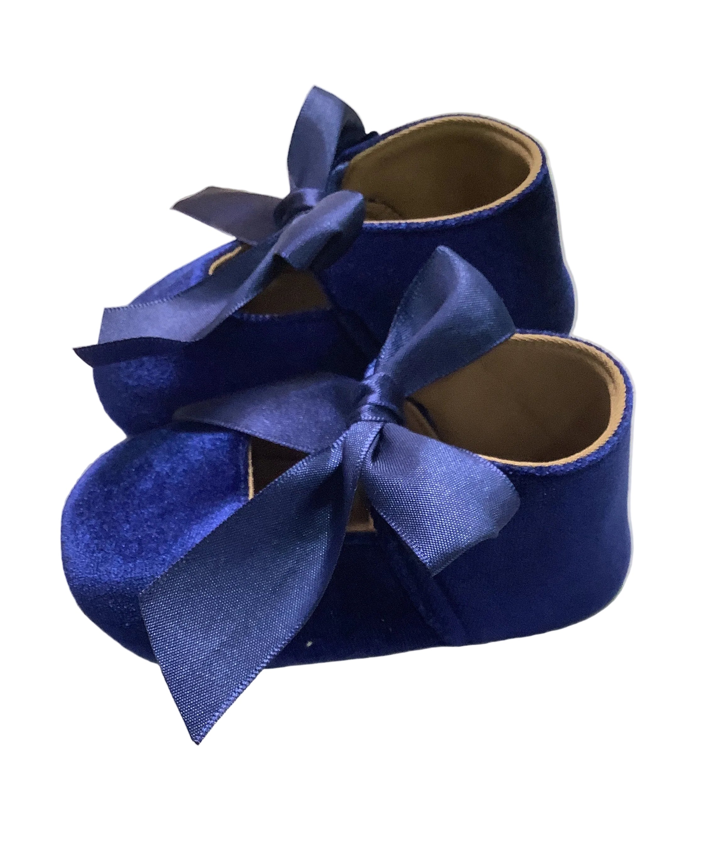 Baby Velvet Shoes With Bow Tie