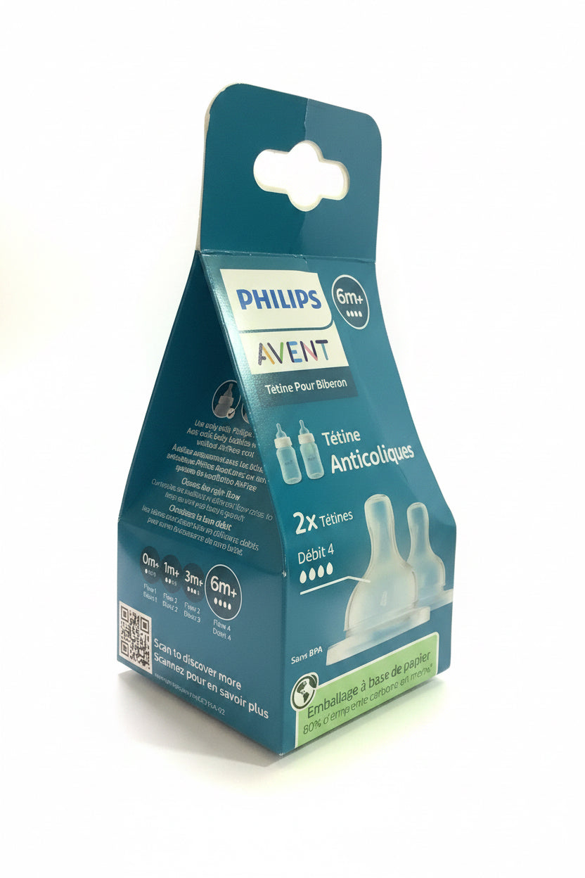 Philips Avent Anti-Colic Baby Bottle Nipple 2in1 Pack (6m+)