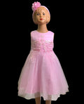 Girls pink dress with head band