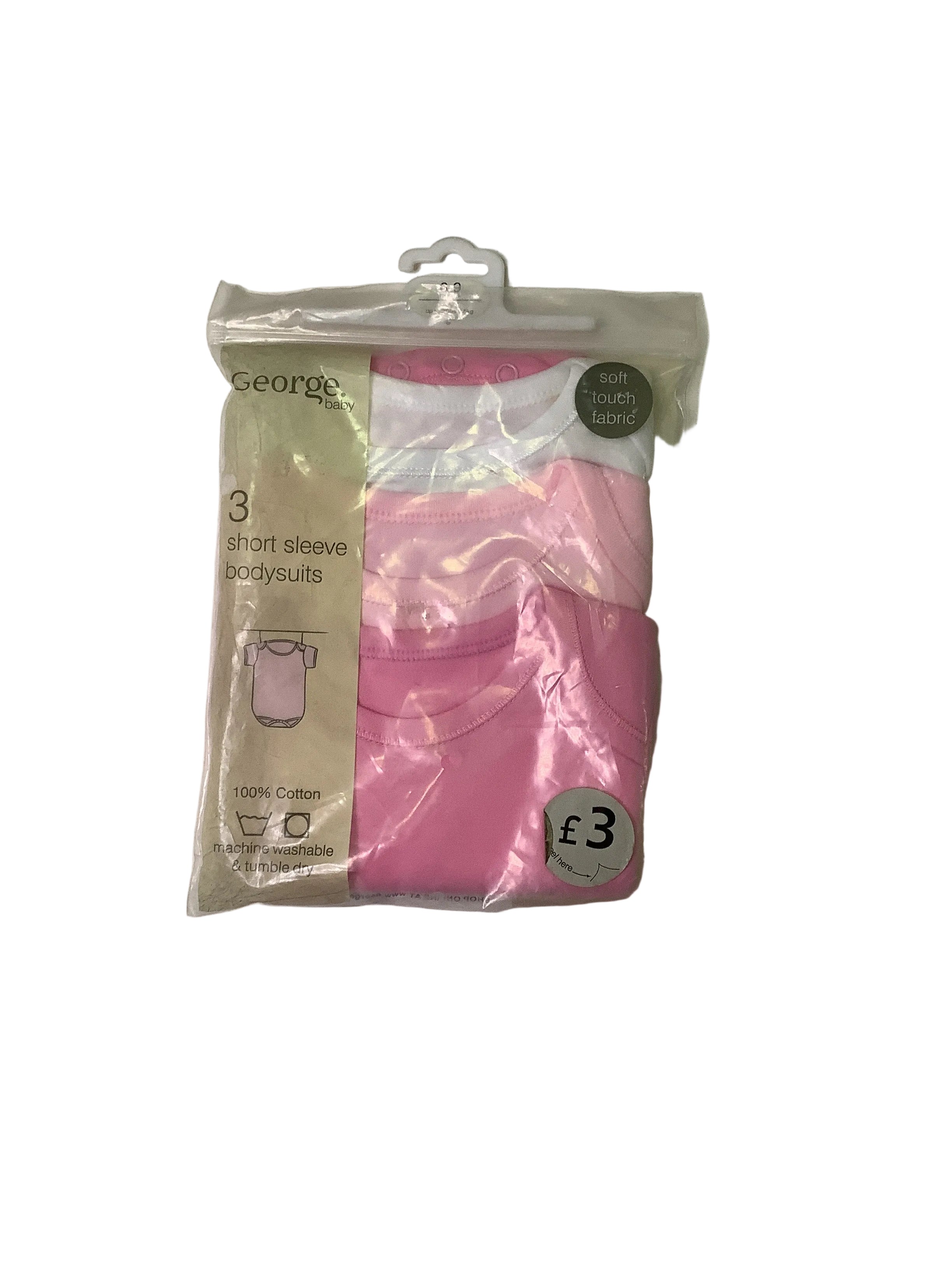 George Baby Short Sleeve Bodysuit 3in1 6-9m
