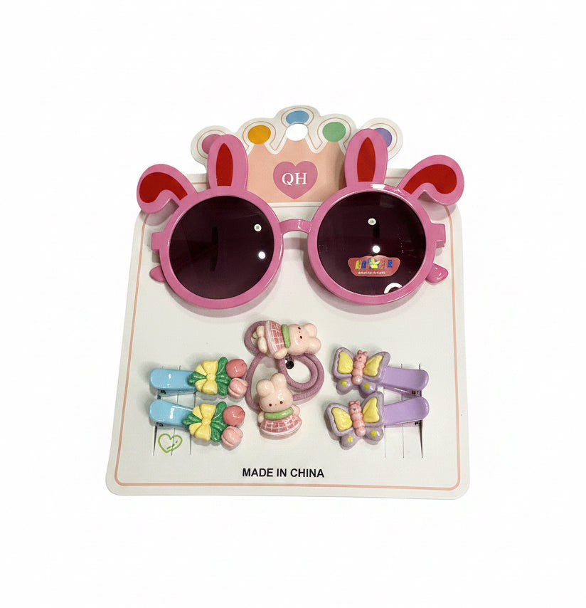 QH Girl's Sun Glass With Hair Clips