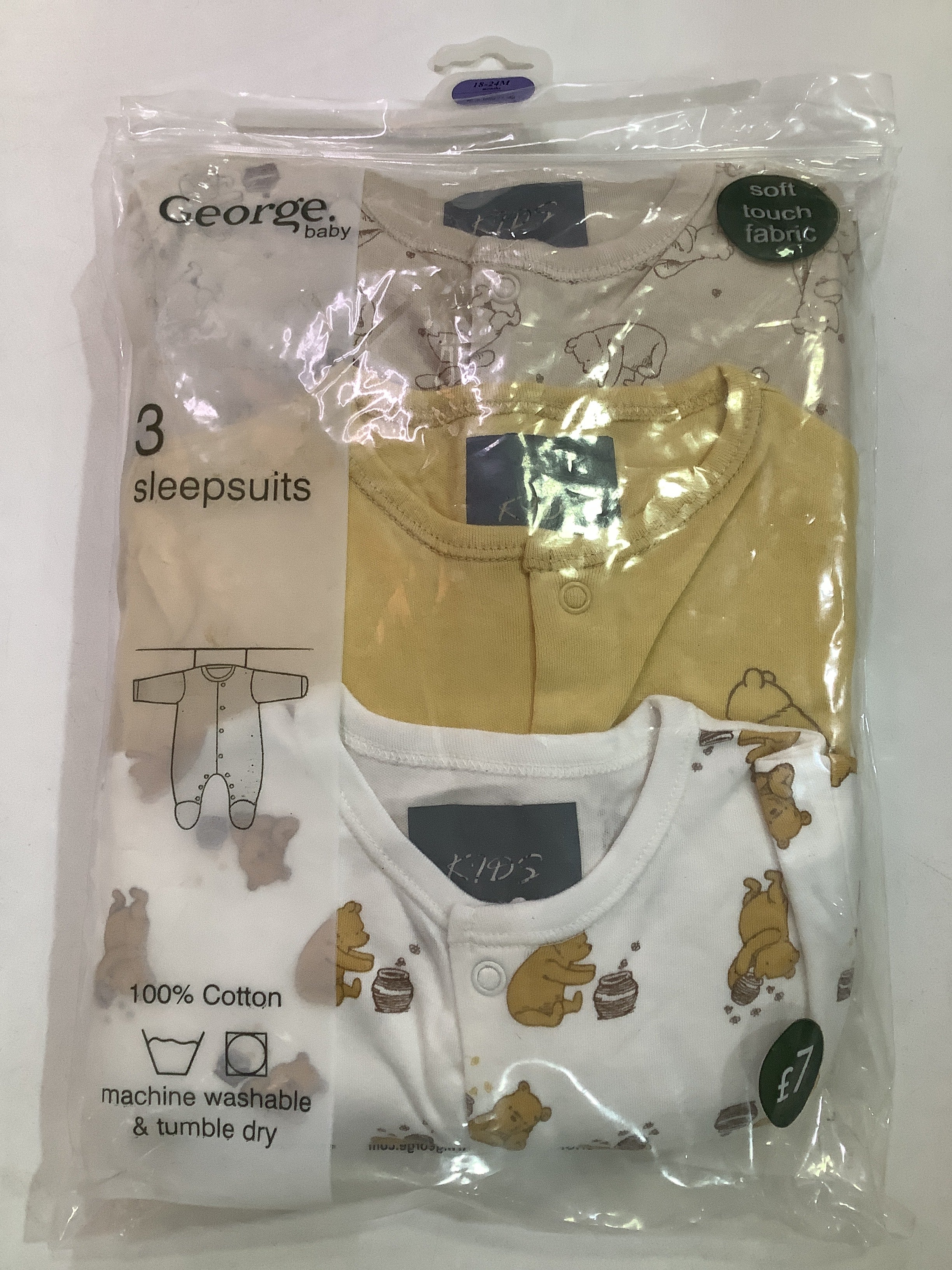 George 3in1 Overall Baby Sleep Suits (18-24months)