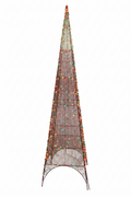 Pyramid Christmas Décor With LED Light(Red&White-Medium pinnacle)