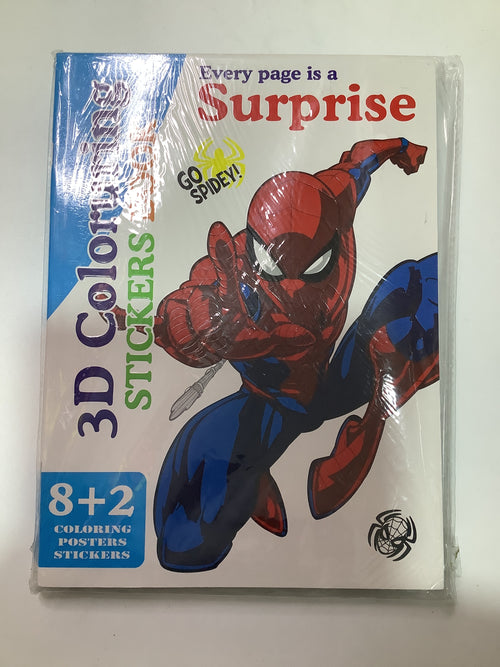 3D Coloring Stickers Book