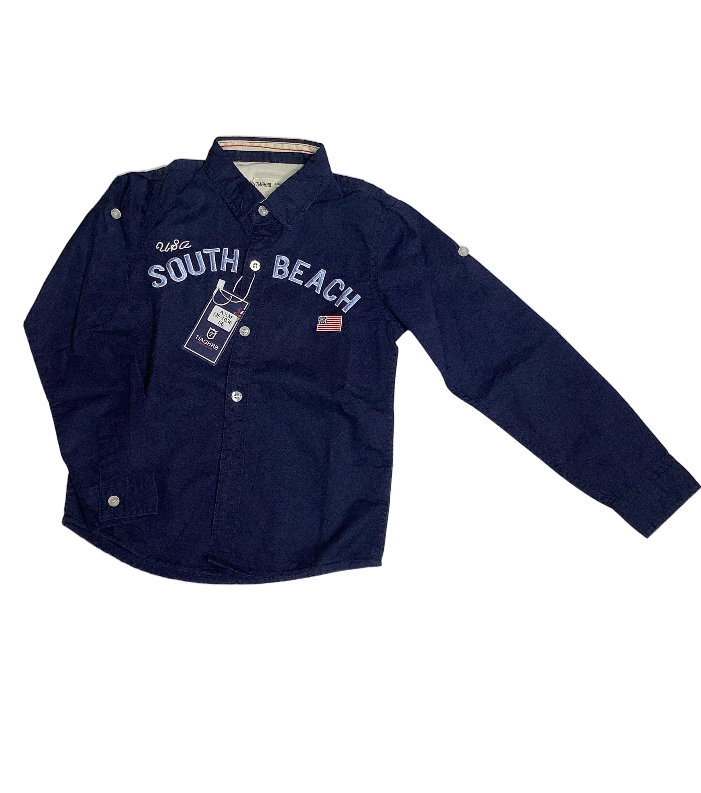 Tiaghrb Kids Long Sleeve Shirt(Style:LM-1036)