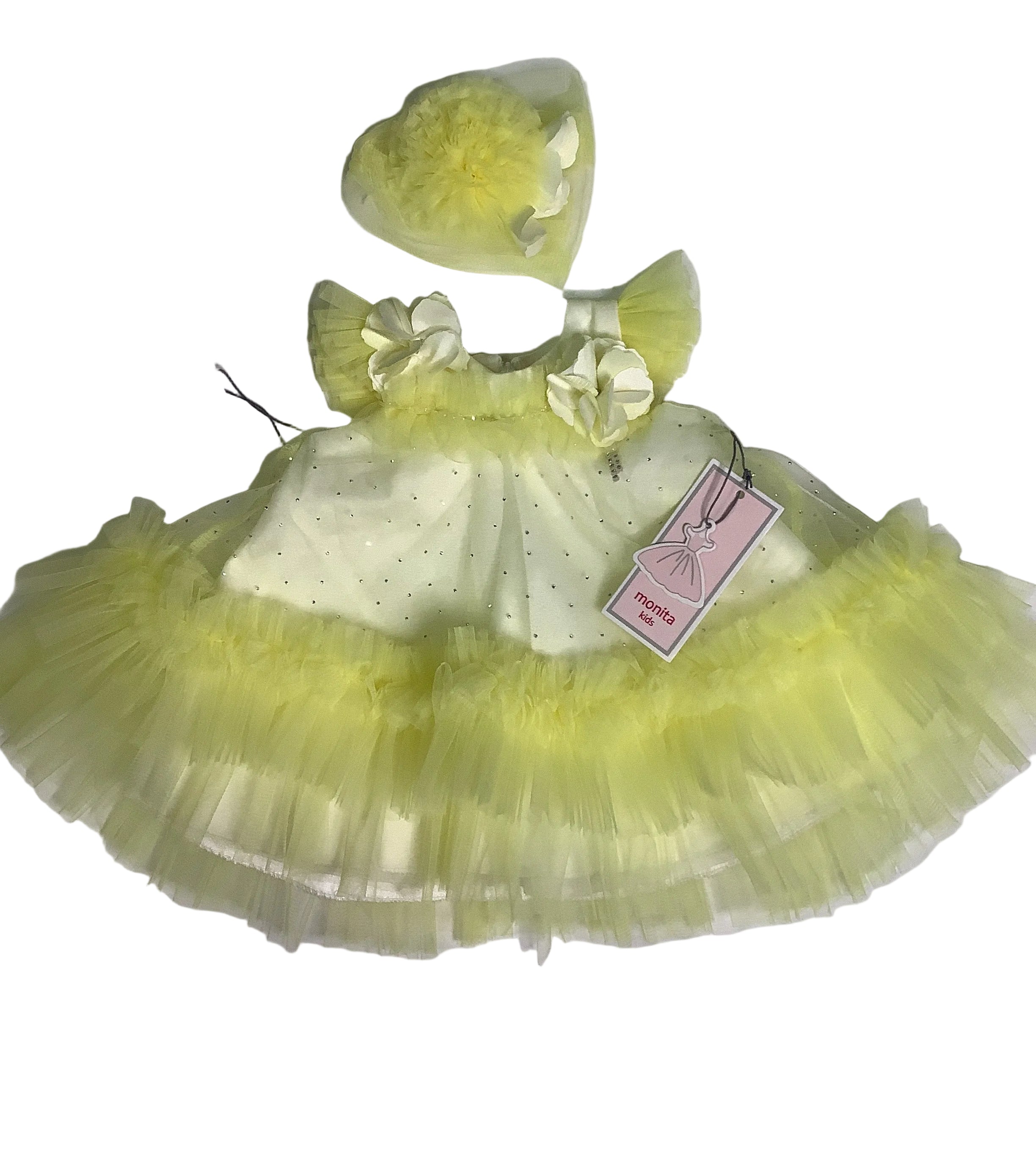 Monita Kids Girls Ball Gown With Head Band