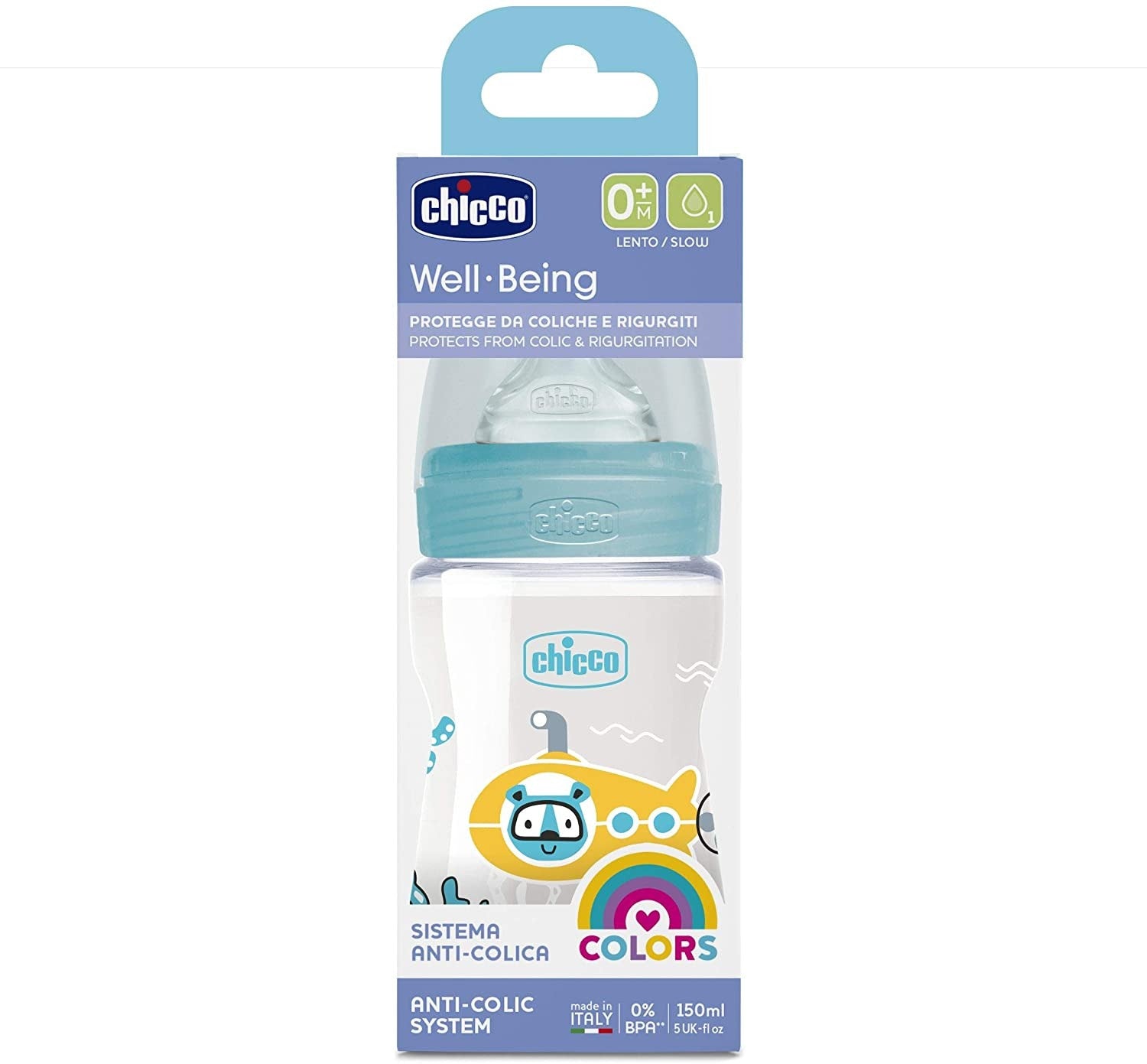 Chicco transparent feeding bottle (2m+)