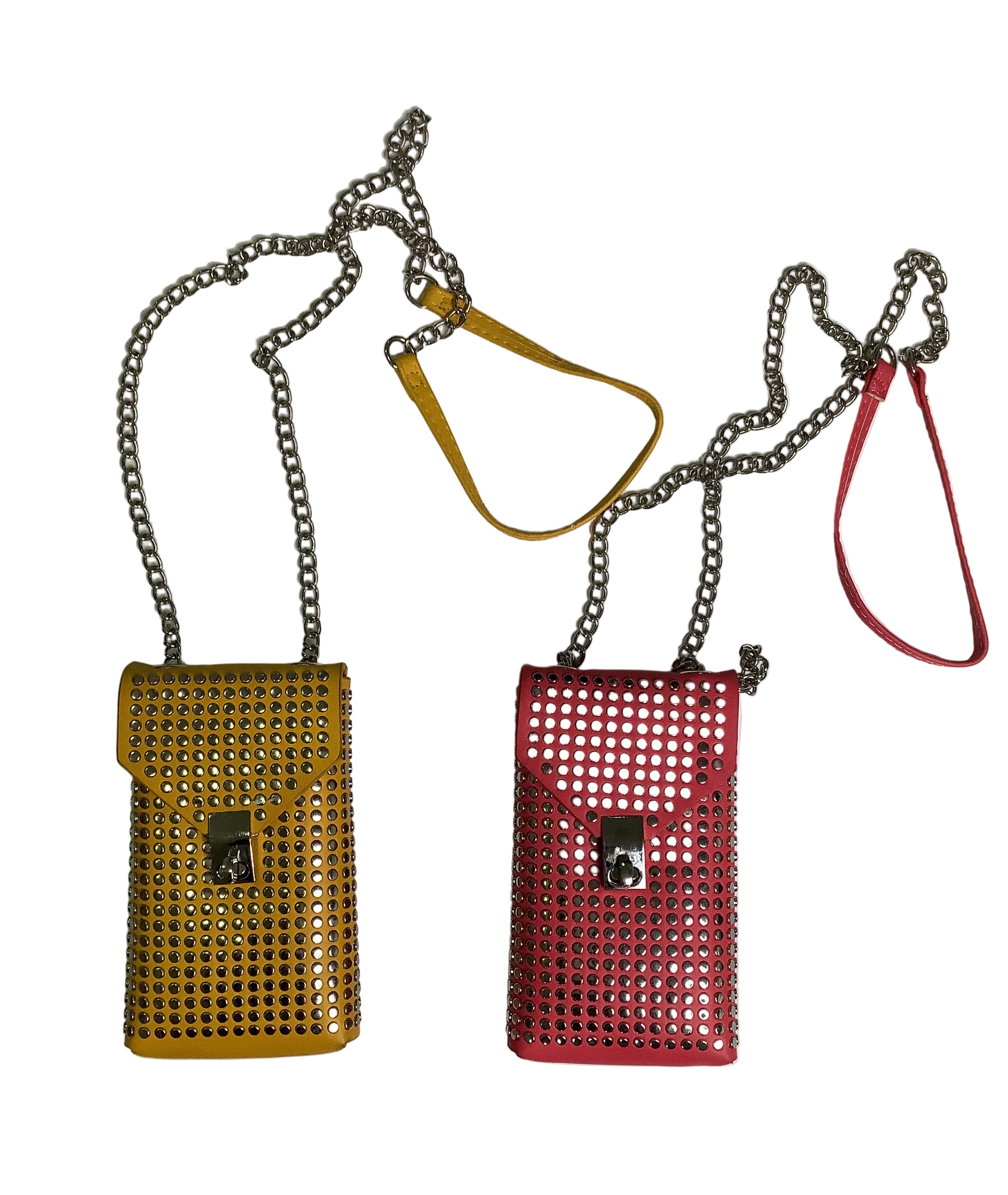 Leather Hand Bag With Chain