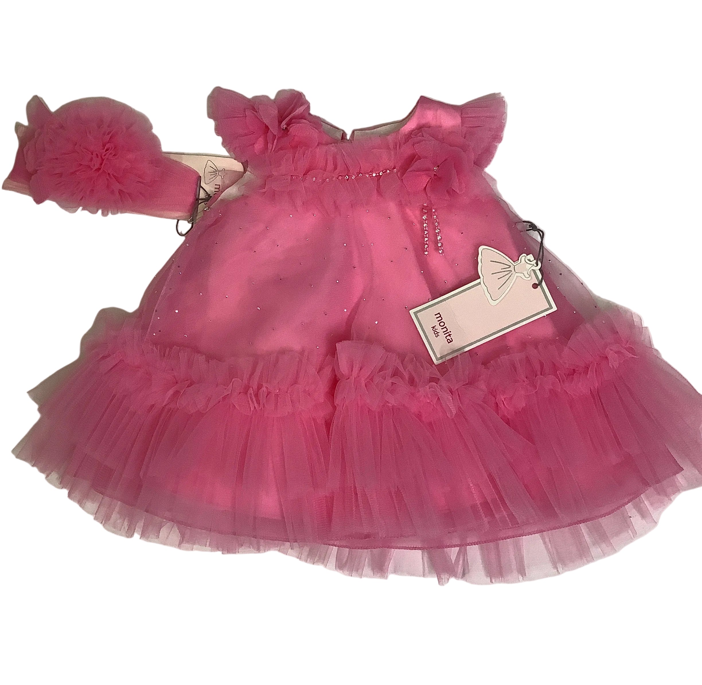 Monita Kids Girls Ball Gown With Head Band