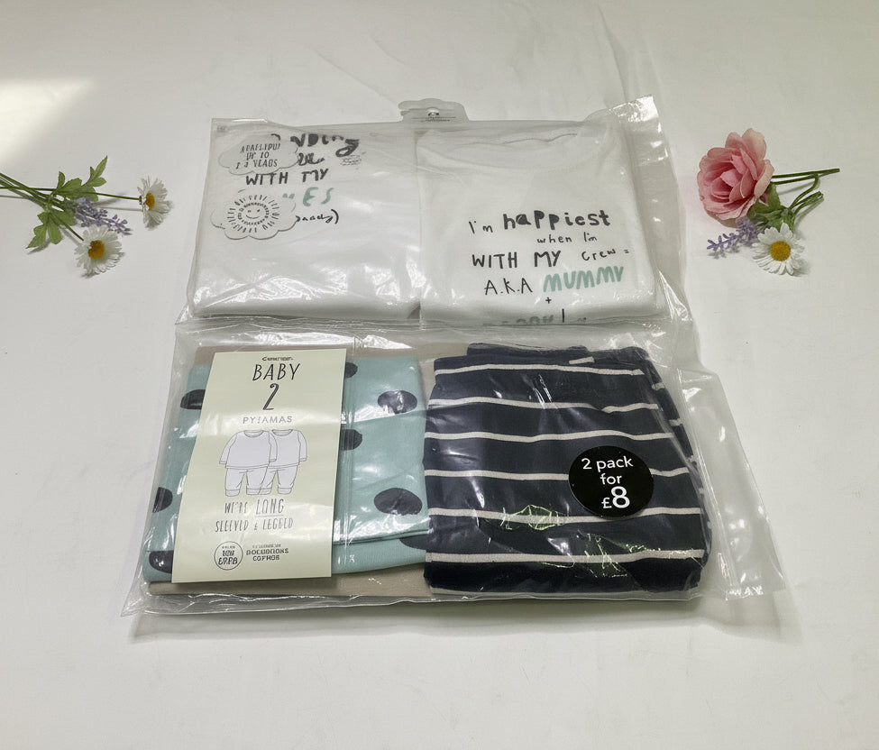 George Baby 2 Pack Long Sleeve Pyjamas