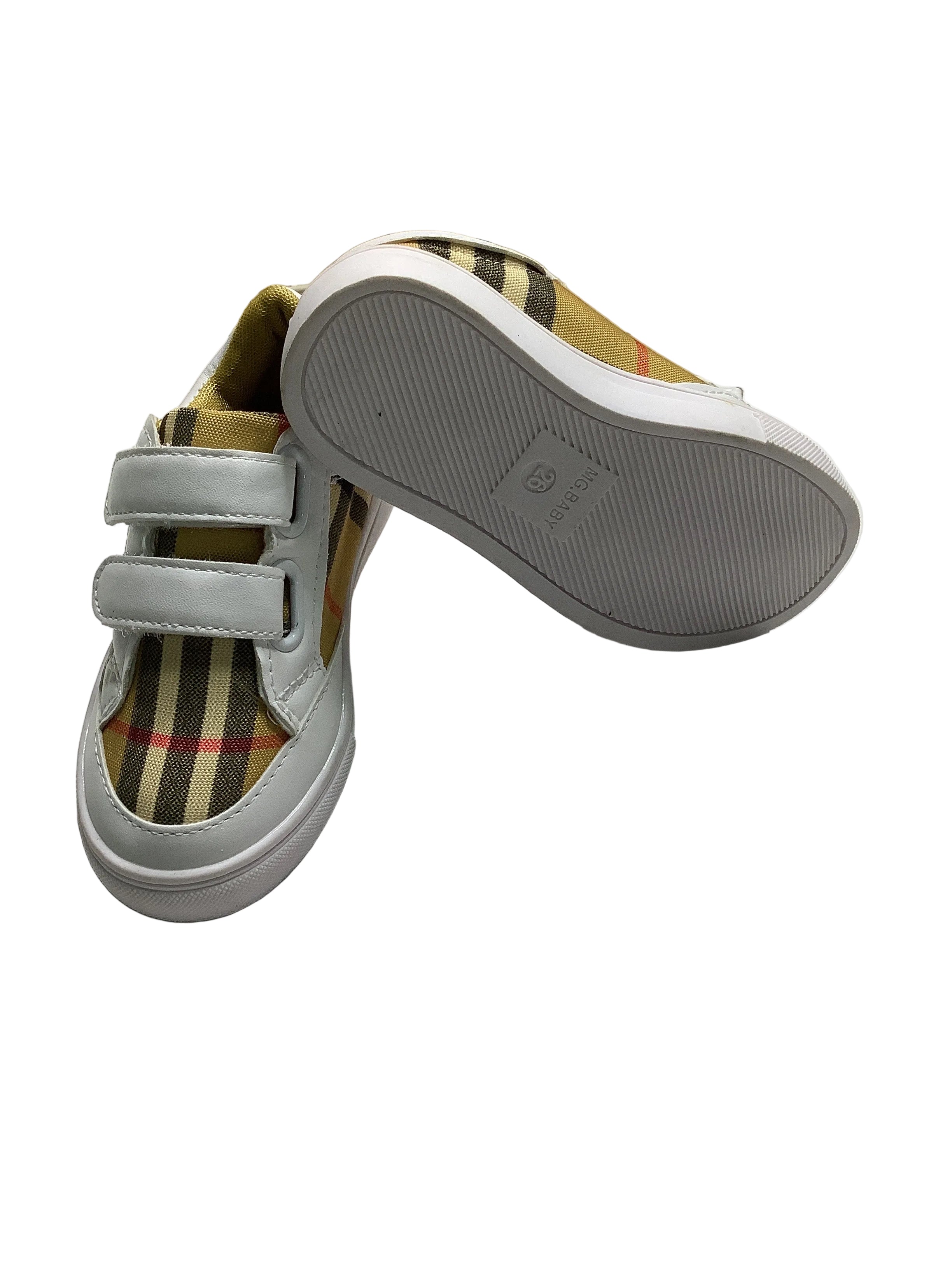 MG Baby Cheque Colour Boys Canvas (Shoe).