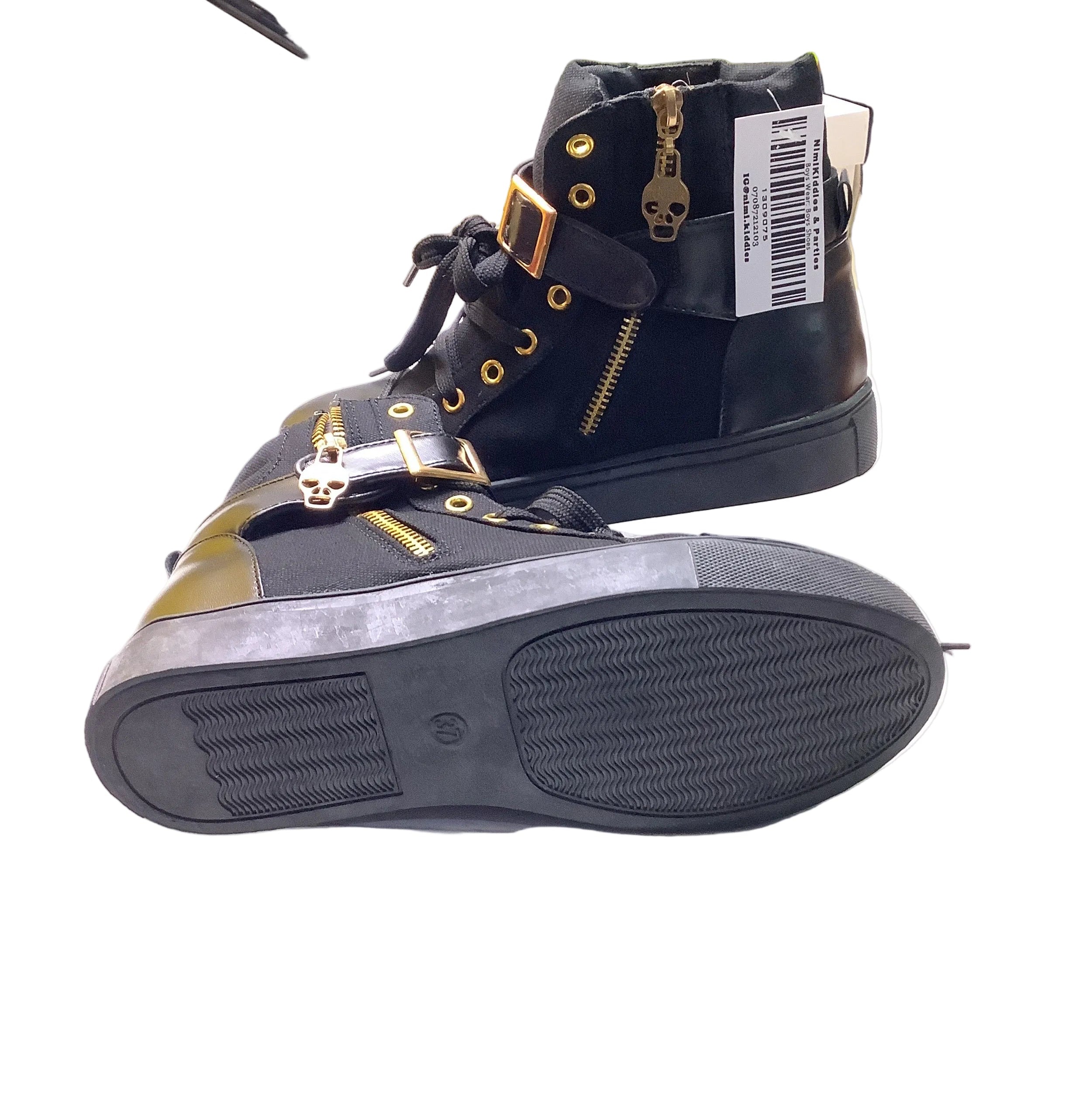 Black High Top Boots (Shoe).