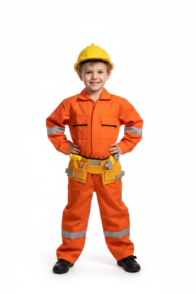 Kids Engineering Coverall & Tools Costume