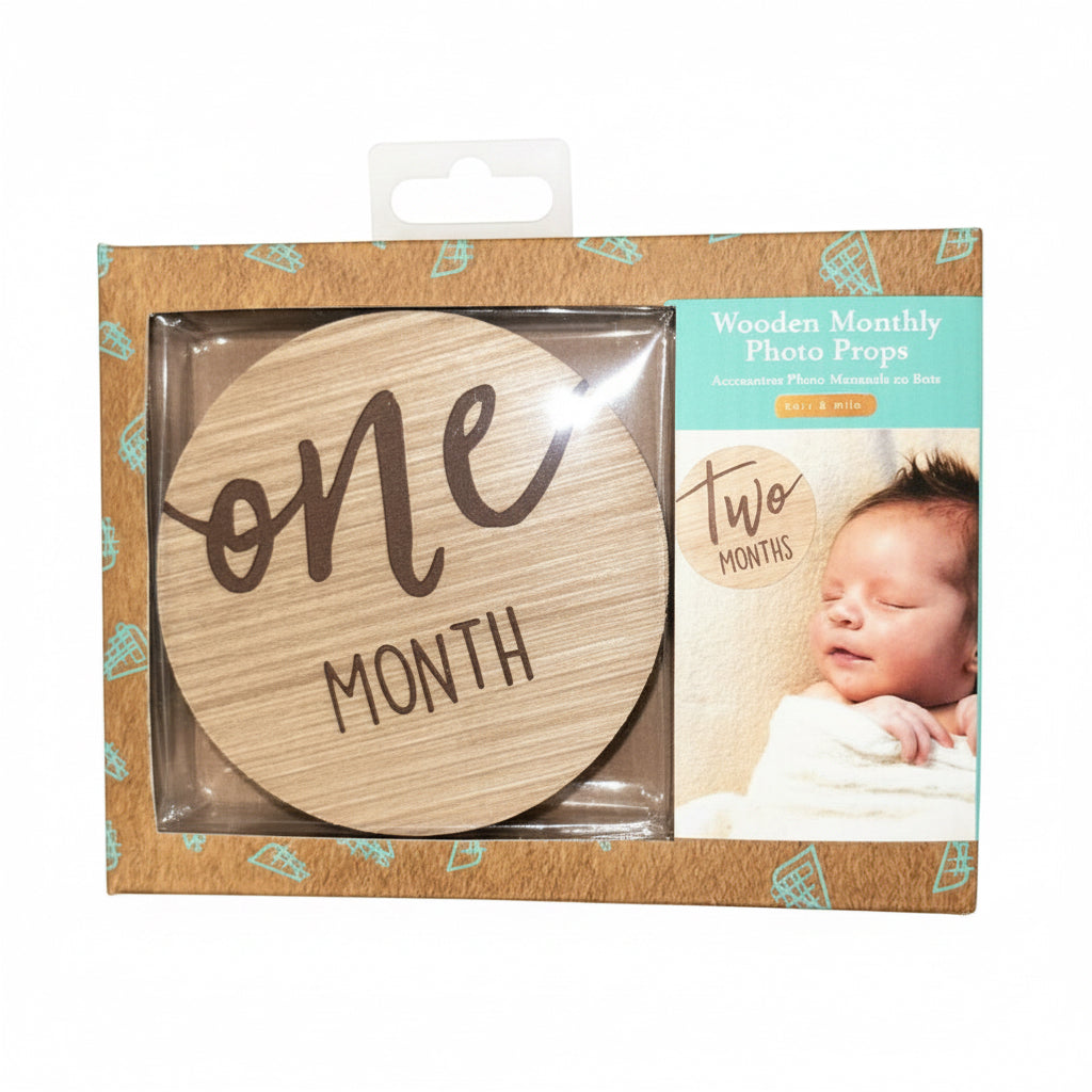 Wooden Monthly Photo Props (Accessories Photo Mensuels en Bois).