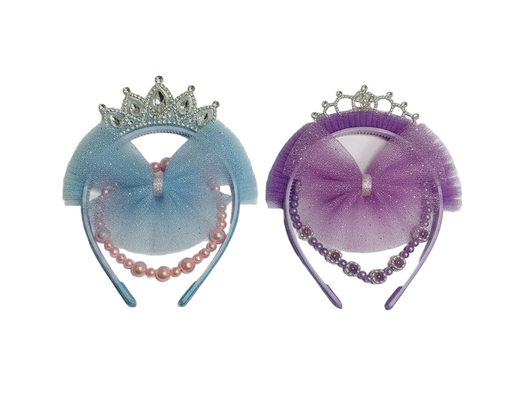 Princess Pretty Girl hair Bend with necklace (tiara)