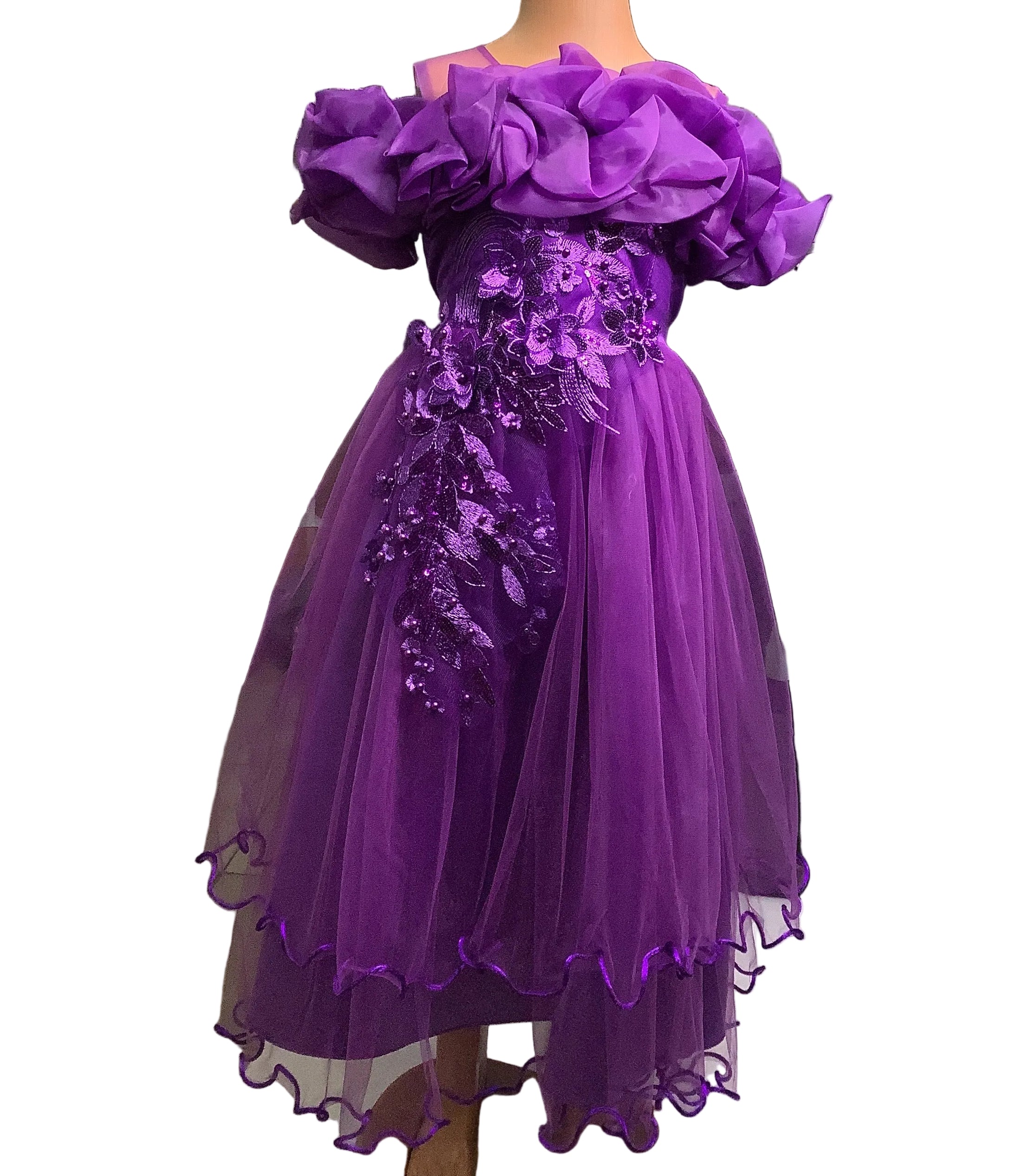Purple Girls Ball Gown
