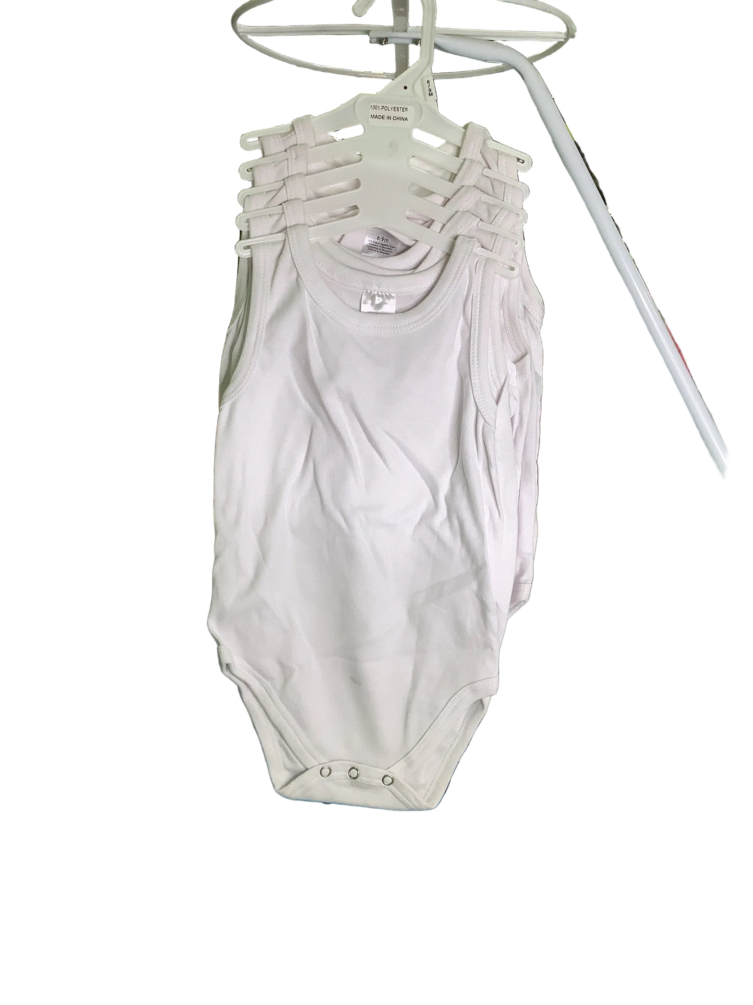 Hao Fu Plain White Baby Body Suit (5pieces)