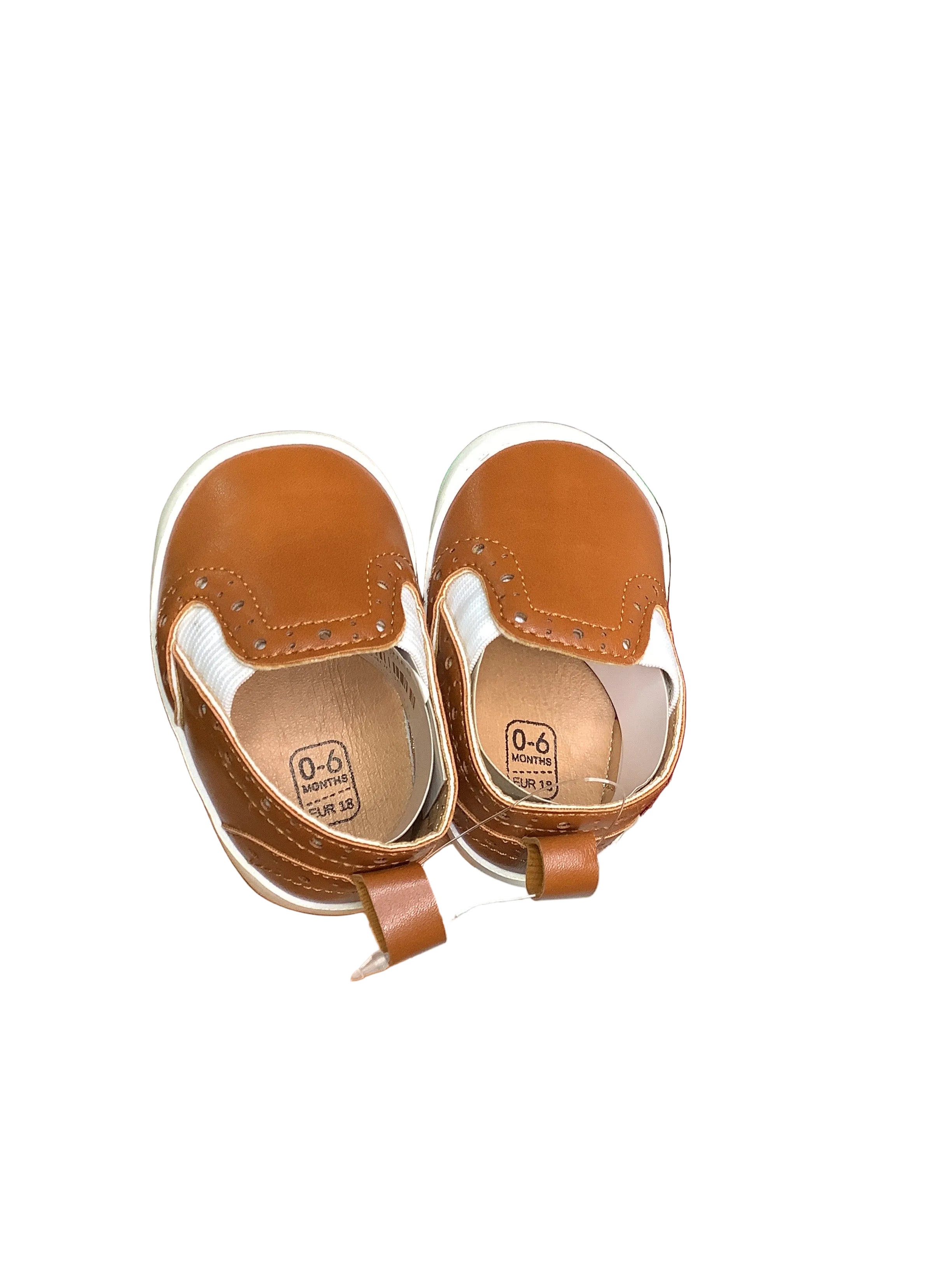 Brown With White Sole Baby Shoes.