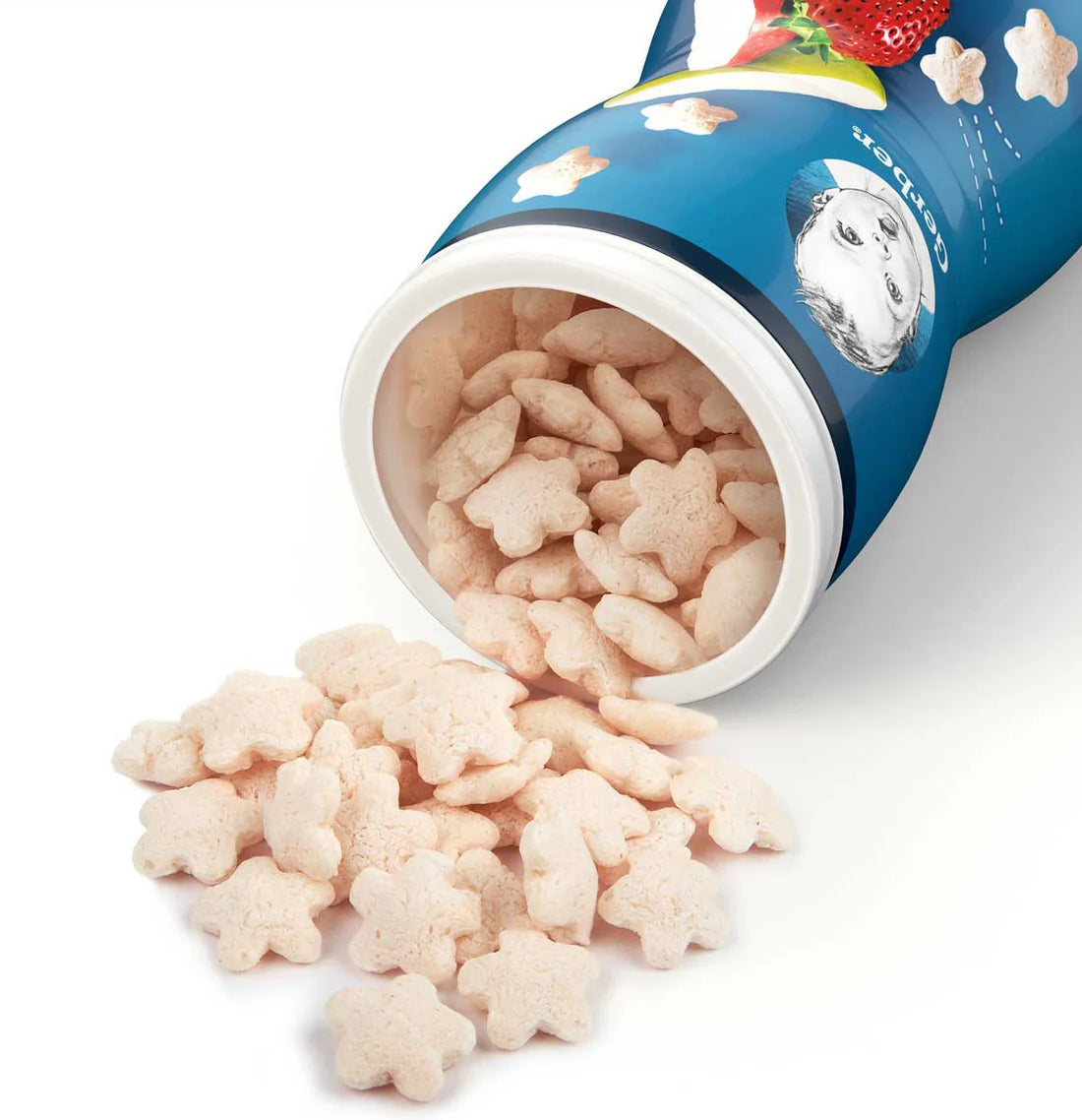 Gerber Puffs Strawberry & Apple  (Baby Snack)42g.