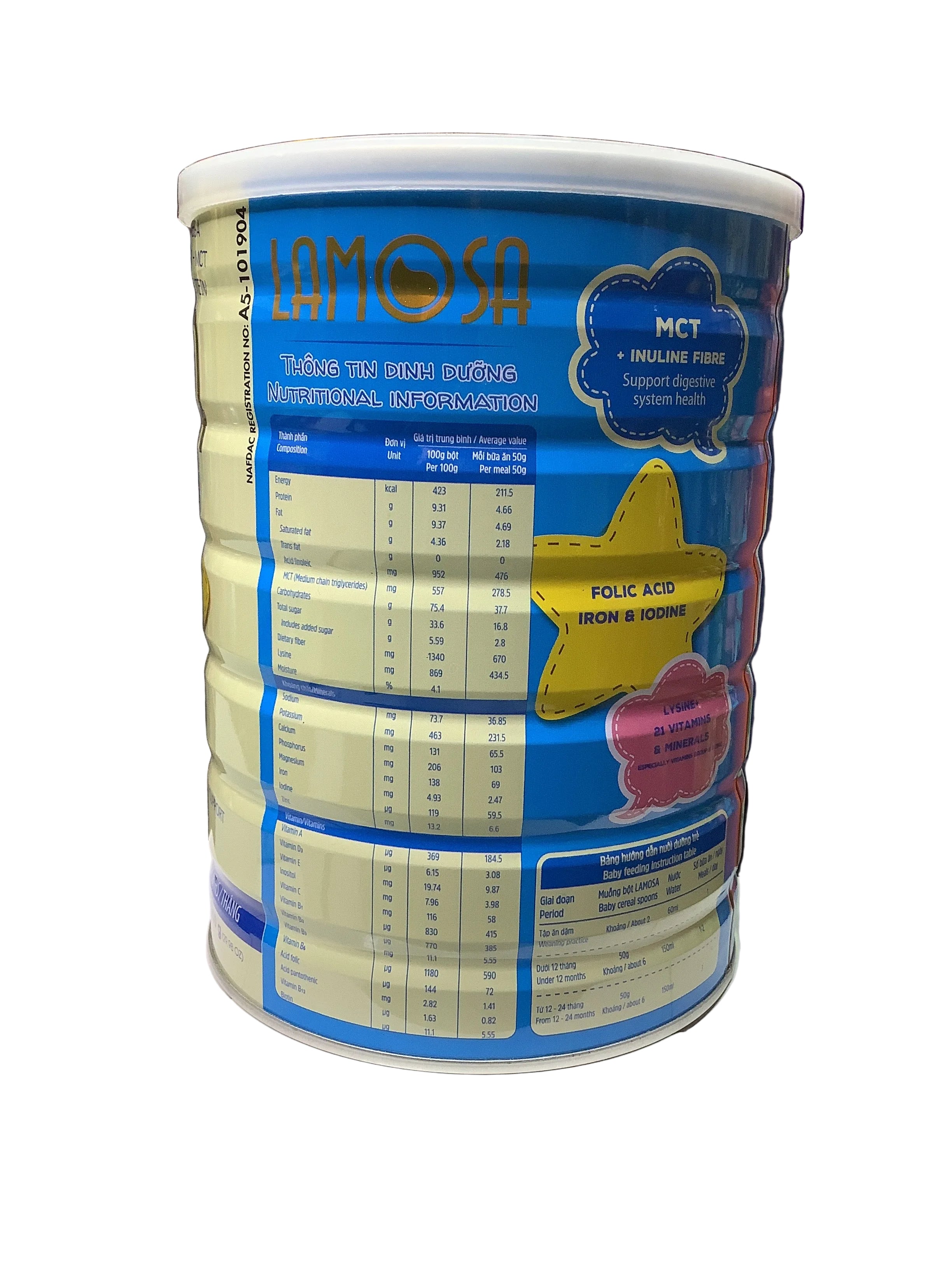 Lamosa Nutri Gold Rice & Banana Baby Cereal 850g (6-24 Months)