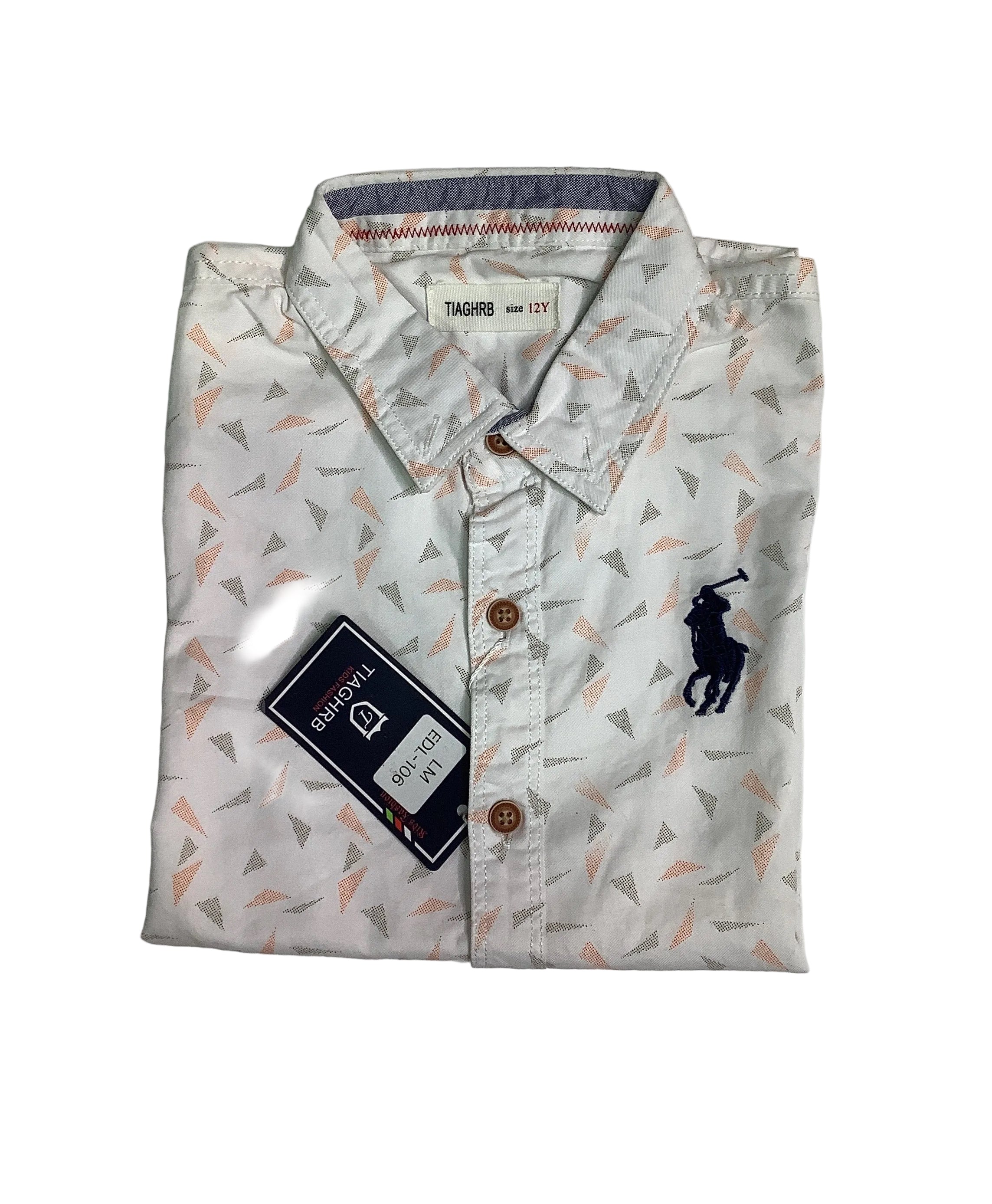 Tiaghrb Kids Short Sleeve Shirt(Style:EDL-106)