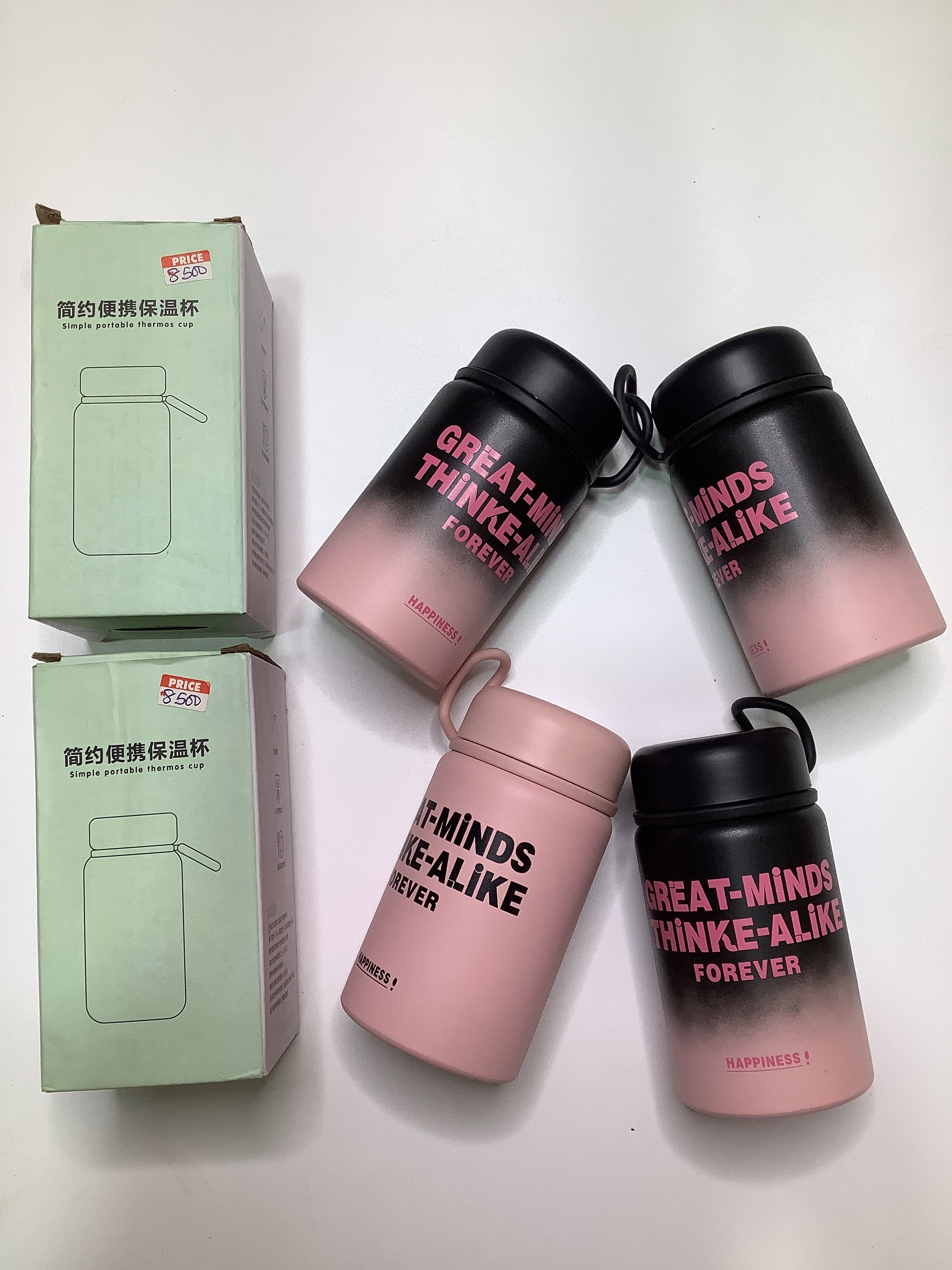 Simple Portable Thermos Cup (Great Minds Think Alike Forever). Happiness!