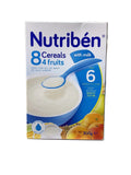 Nutriben 8 Cereals & 4 Fruits with Milk Baby Cereal 300g (6 Months-3Years)