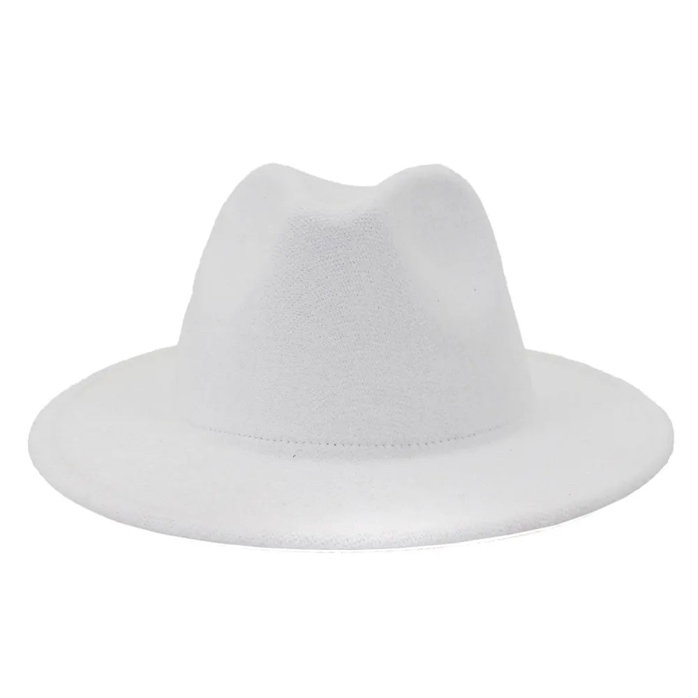 Bowler fedora white hat