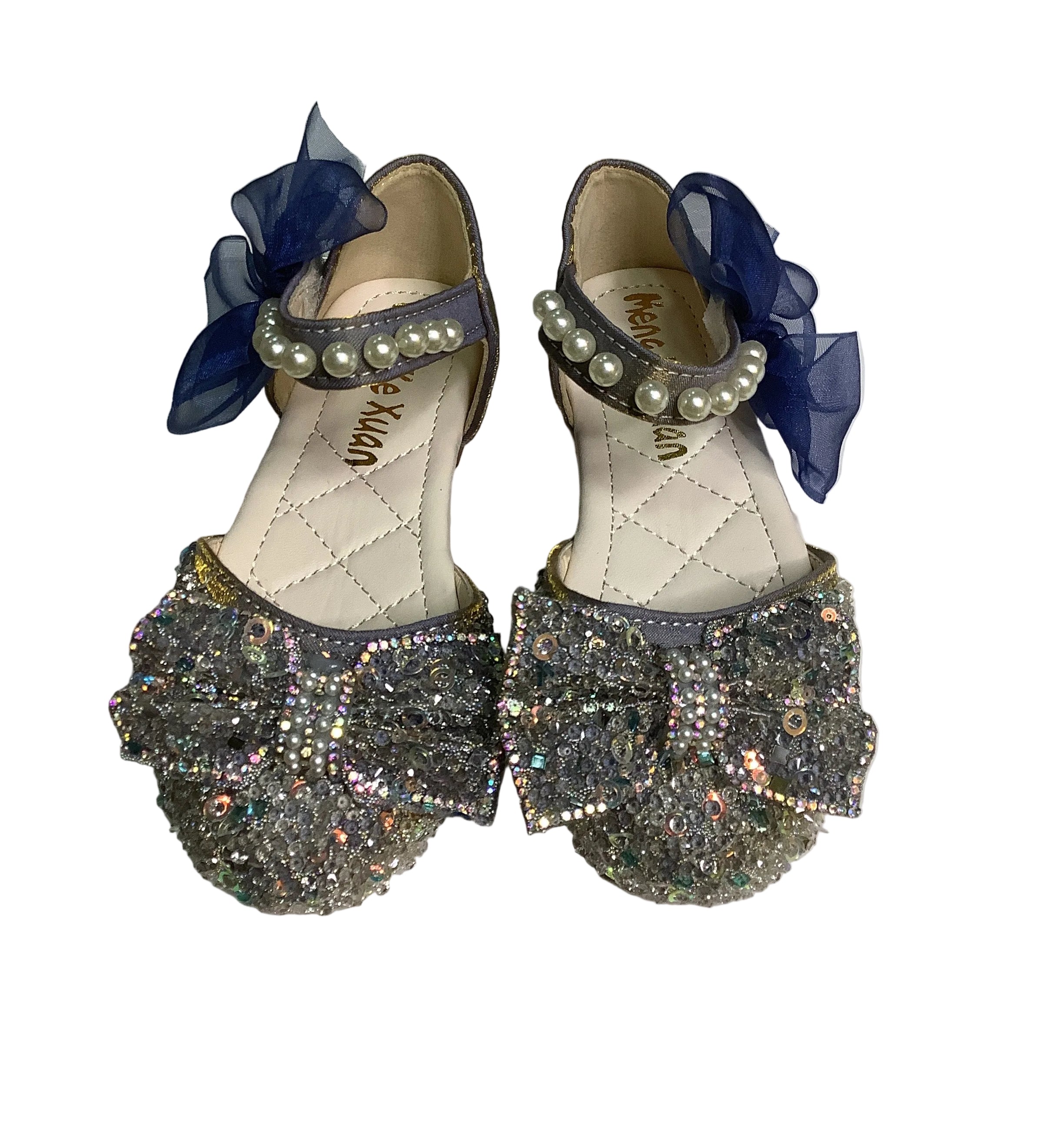 Meng Ke Xuan girls shoe with side bow tie