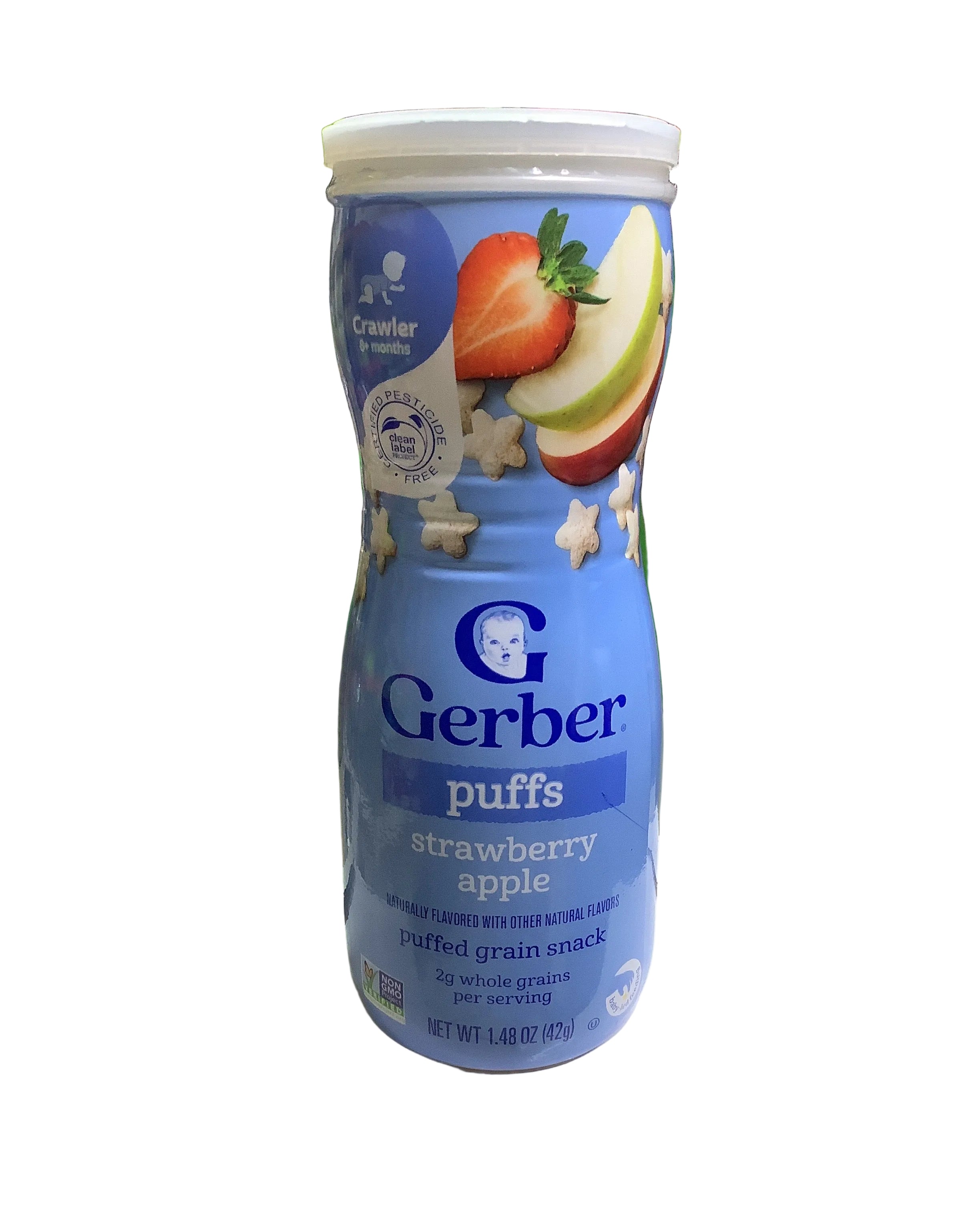 Gerber Puffs Strawberry & Apple  (Baby Snack)42g.