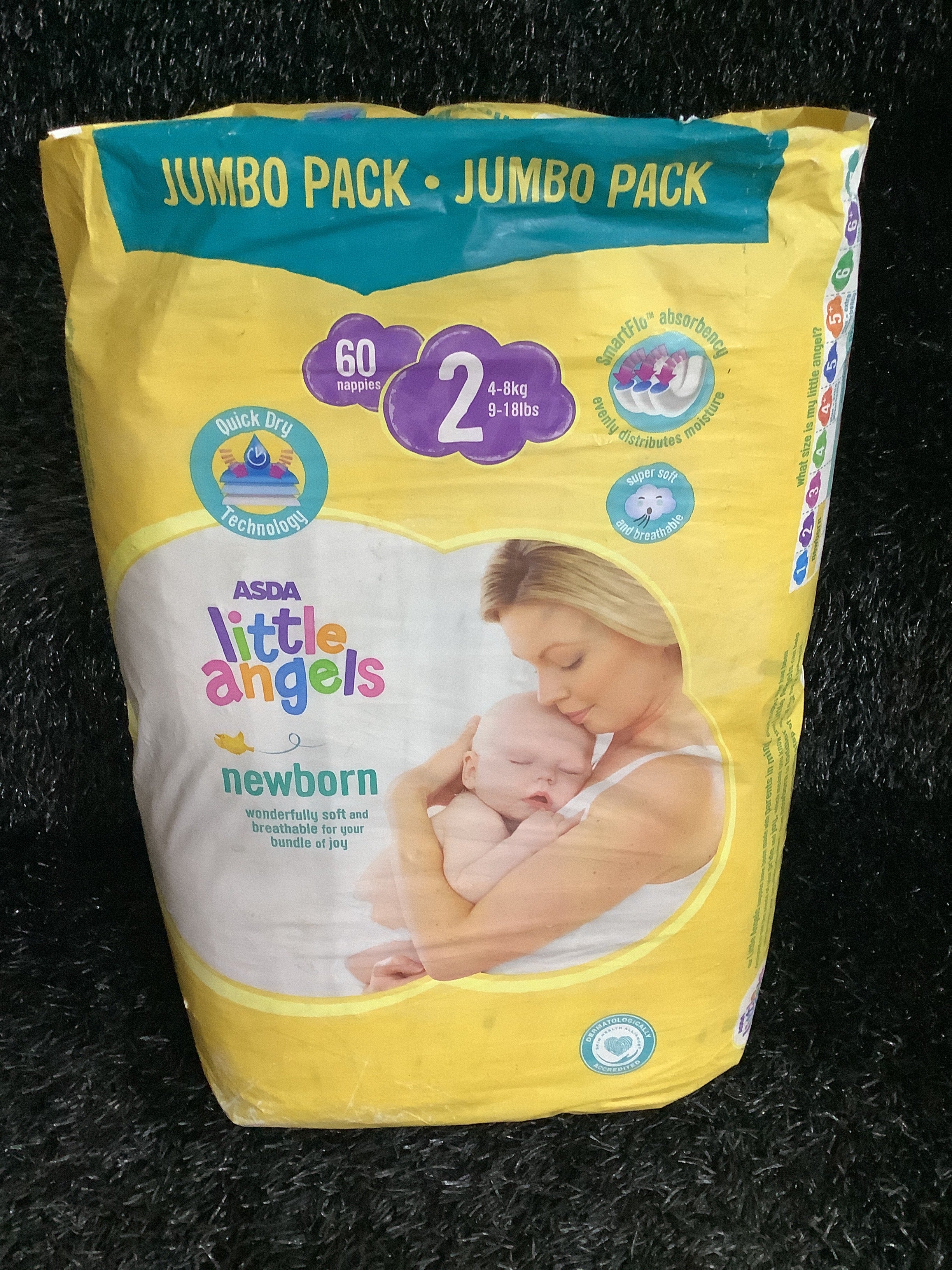 Little Angels Diaper Size 2(4-8kg)60pcs