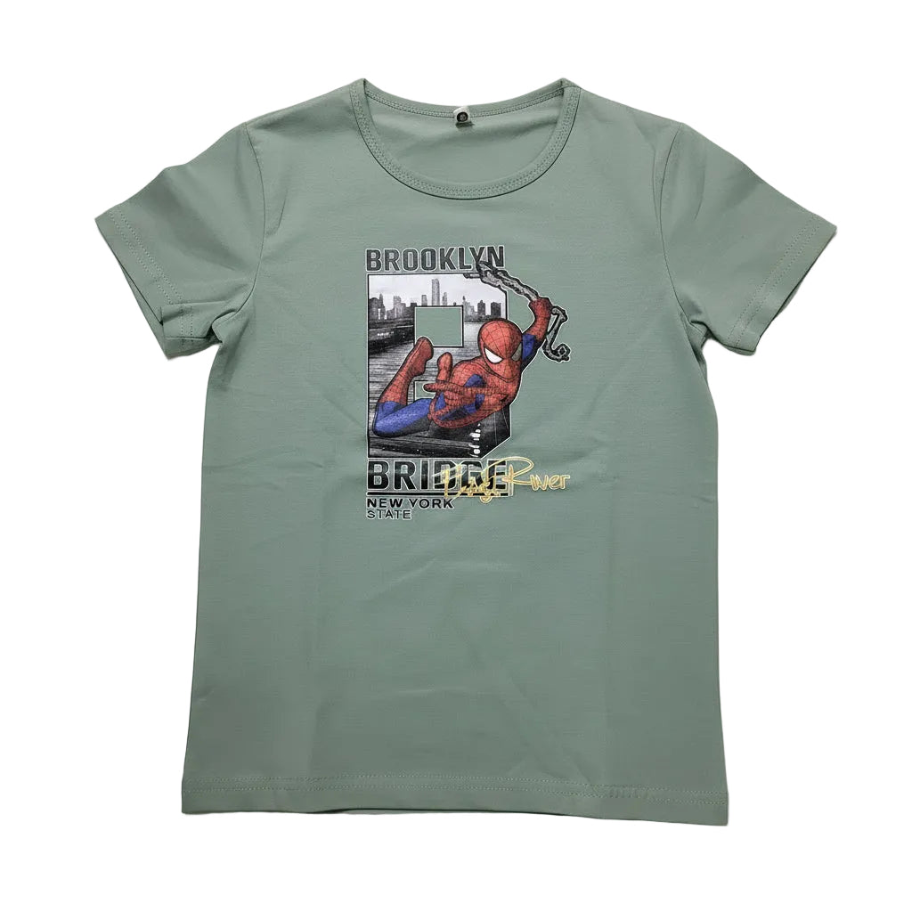 Wow Spider Man Character Kids’ Fashion Leisure T-Shirt