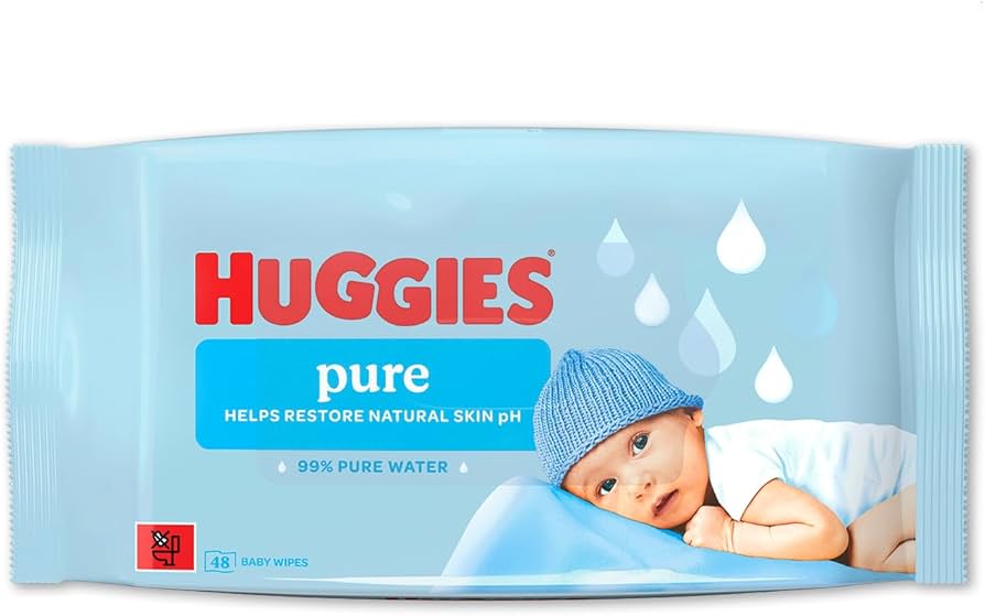 Huggies Pure Baby Wipes UK(48 wipes)