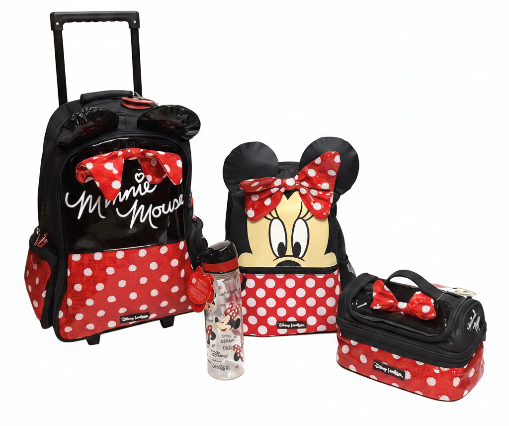 Smiggle Minnie Mouse Smiggle 4-in-1 Trolley Backpack Set