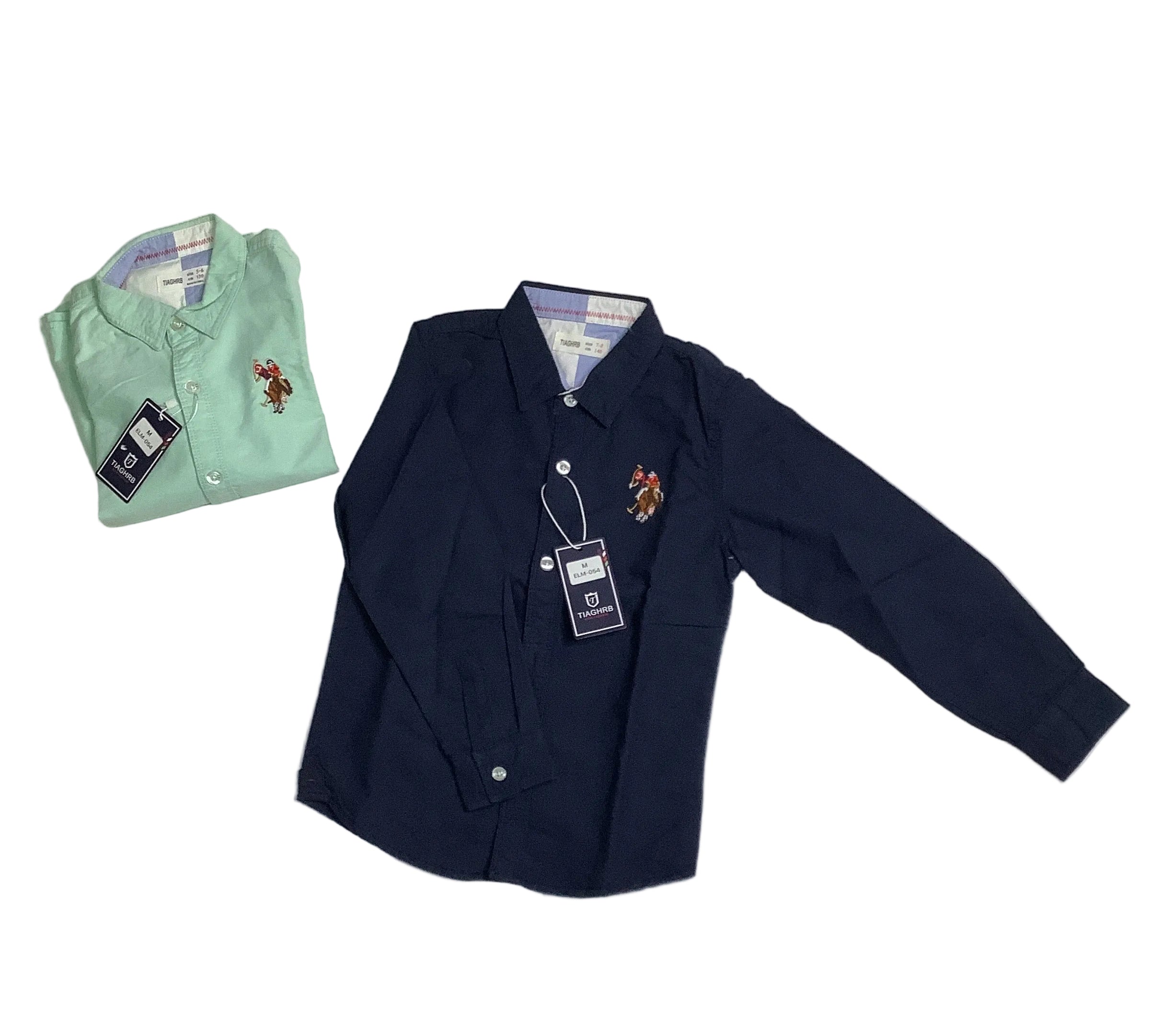 Tiaghrb Kids Long Sleeve Shirt(Style:ELM-054)