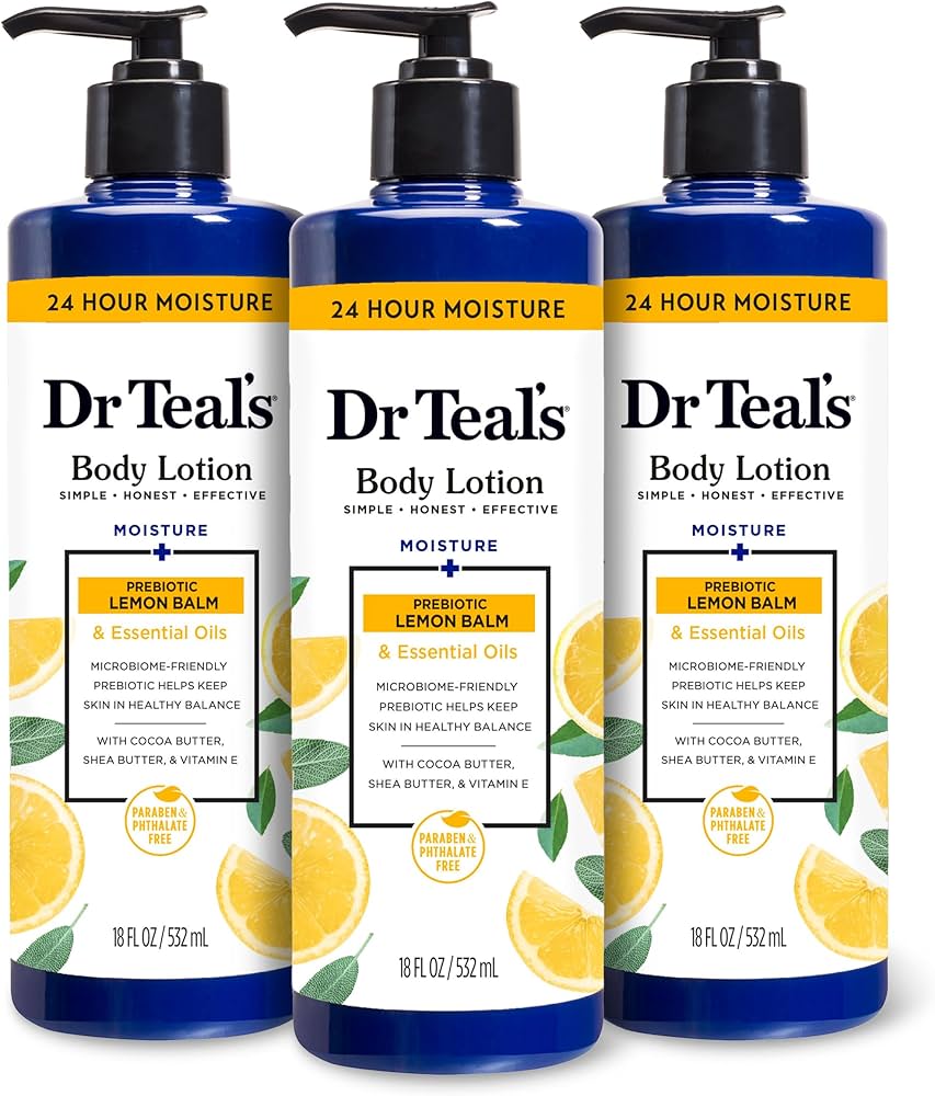 Dr Teals Body Lotion Moisture (Prebiotic Lemon Balm) 532ml.