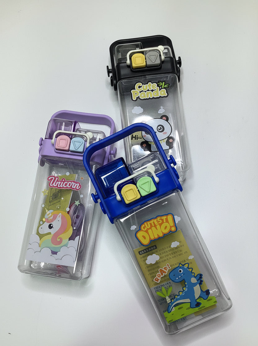 Character Transparent Water Bottle.