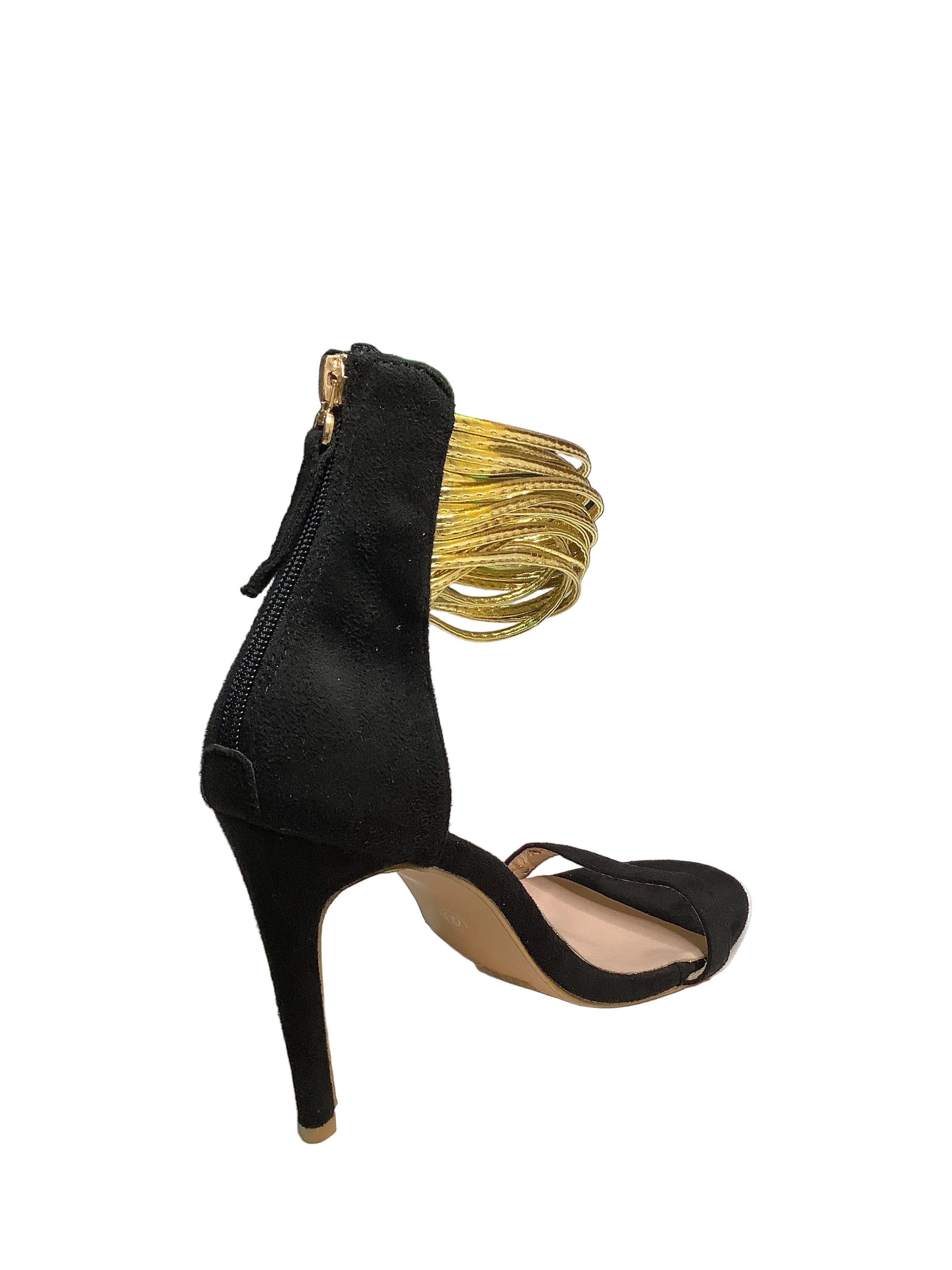 Tiny Heal Girl Shoe with Brown Stripe