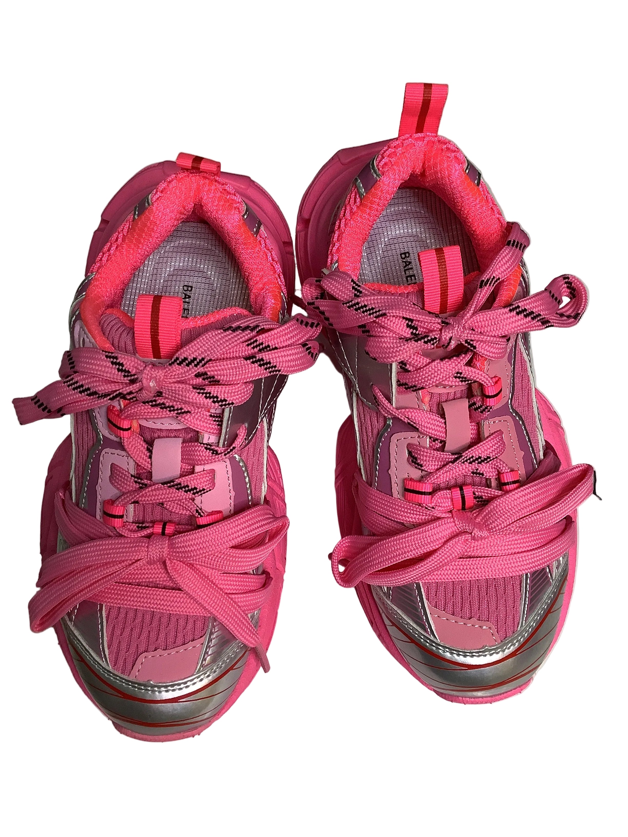 Balenciaga Girls Pink Canvas Sneakers